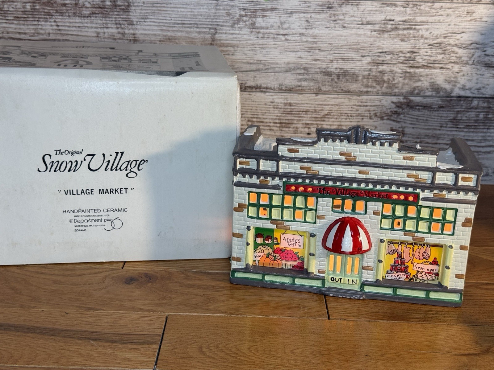Dept 56 The Original Snow Village “Village Market” 1988 #5044-0 Retired EUC
