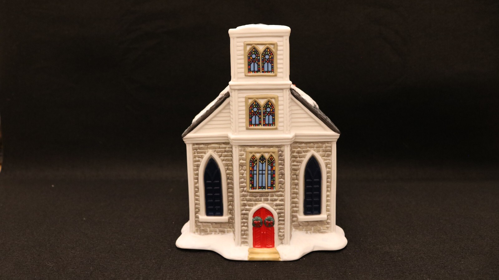 Norman Rockwell Porchlight Freedom of Worship Arlington Church w Light Kit & COA