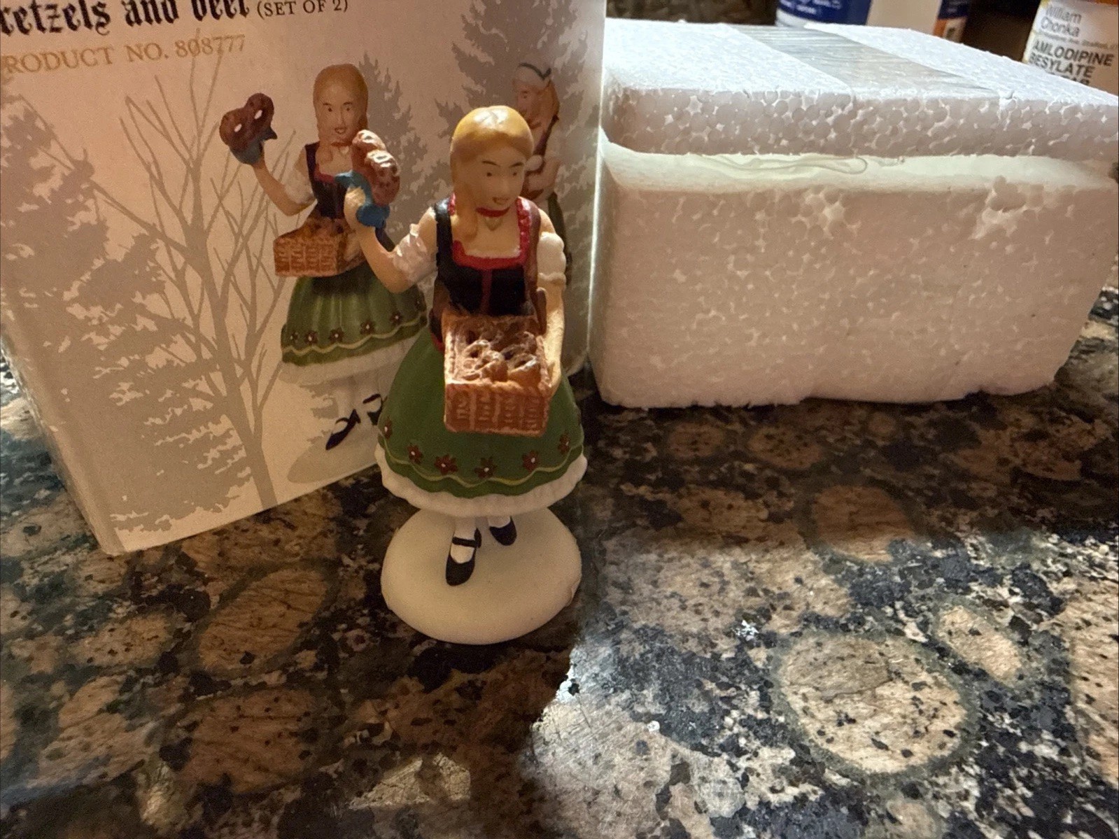 Department 56 Alpine Village Pretzel Girl Only #808777 HTF In Box
