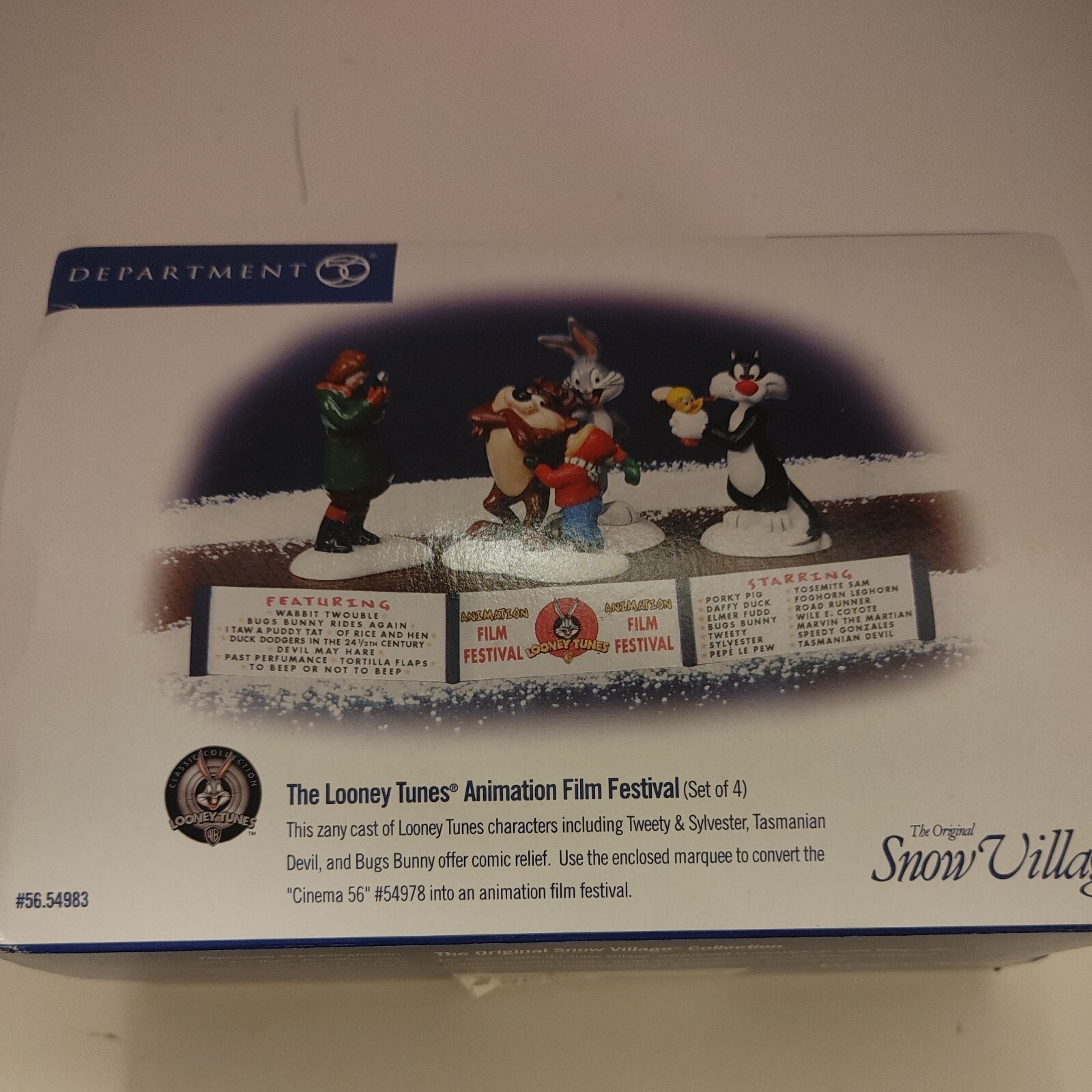 Department 56 THE LOONEY TUNES ANIMATION FILM FESTIVAL 54983 X1