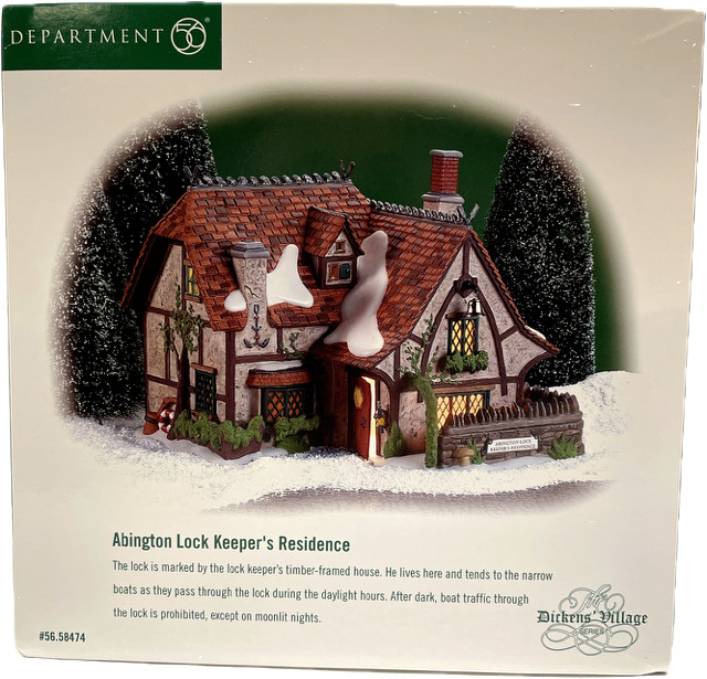 Dept 56 Dickens’ Village Abington Lock Keeper’s Residence Retired Brand NEW