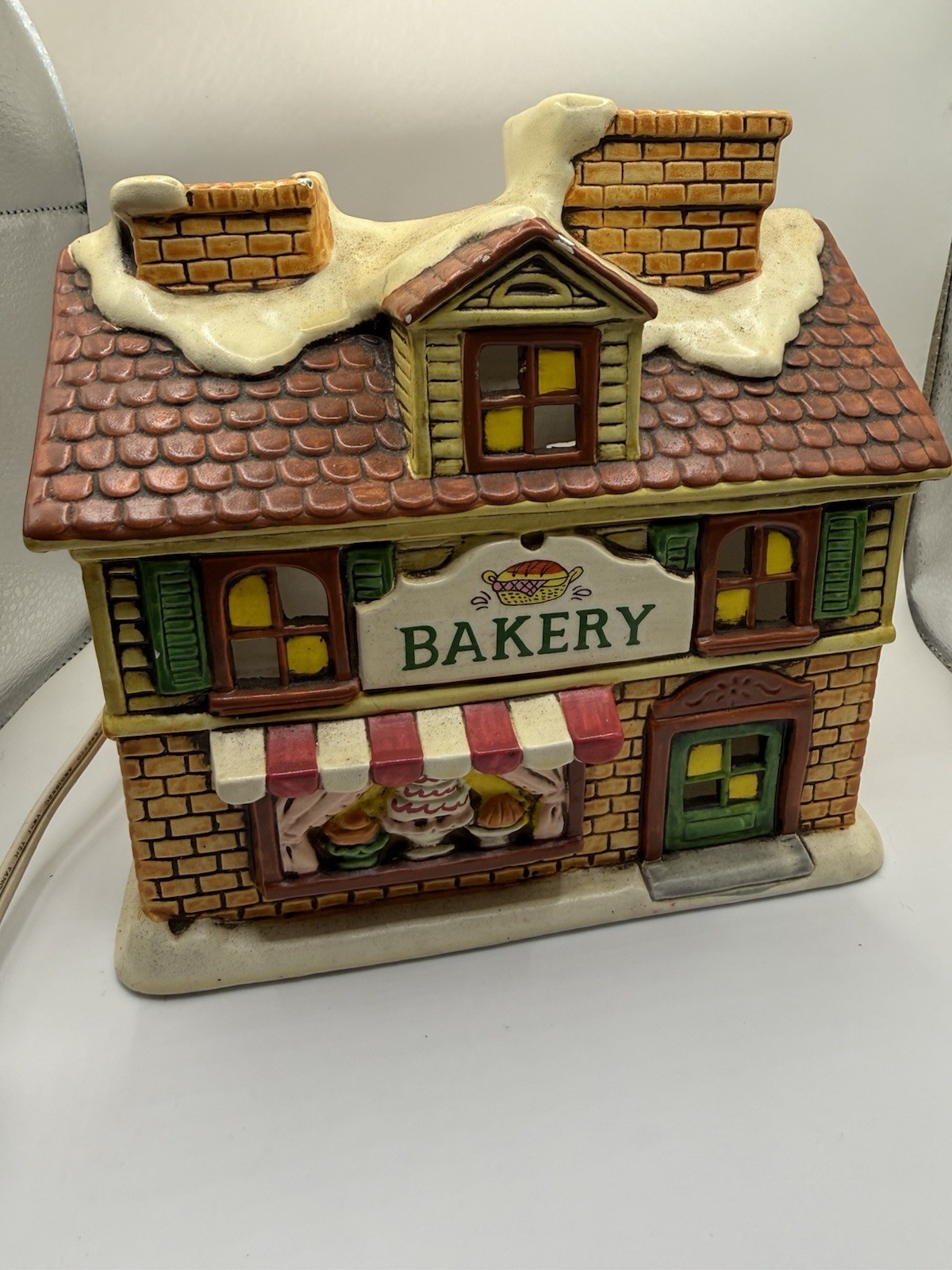 Vintage Christmas House Bakery by Geo Z Lefton 1988 Retired Colonial Village