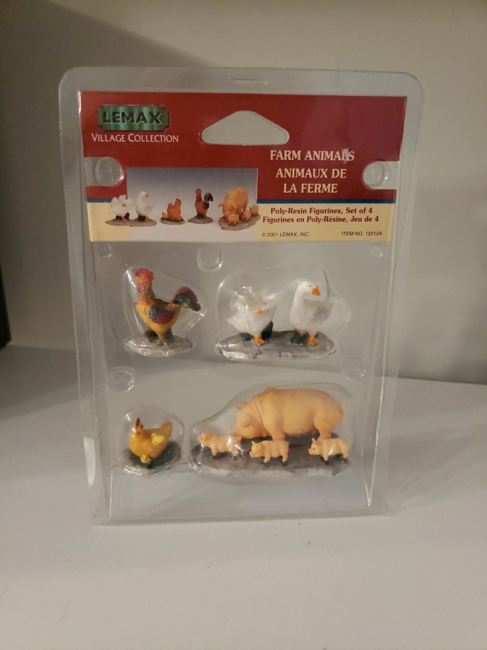 LEMAX Village Collection Farm Animals Set Of 4 12513 2001 Retired