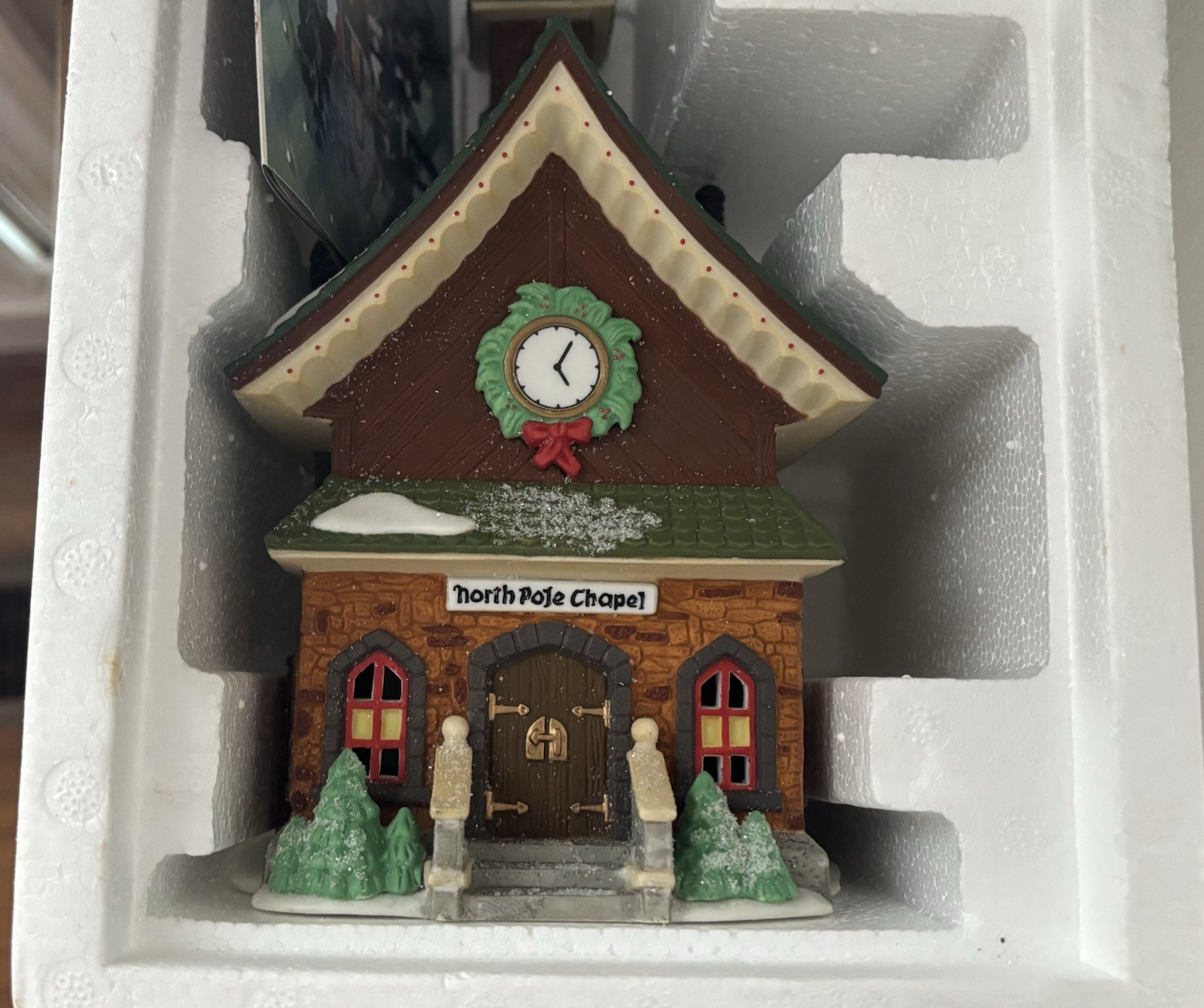 NOS Department 56 North Pole Chapel Heritage Village Christmas Lighted UNUSED