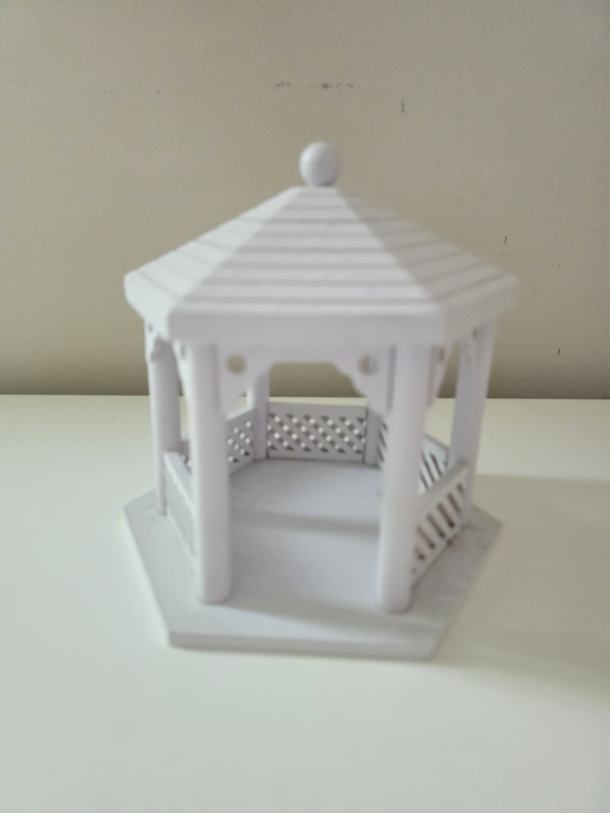 Vintage Dollhouse Wood Gazebo Christmas Village