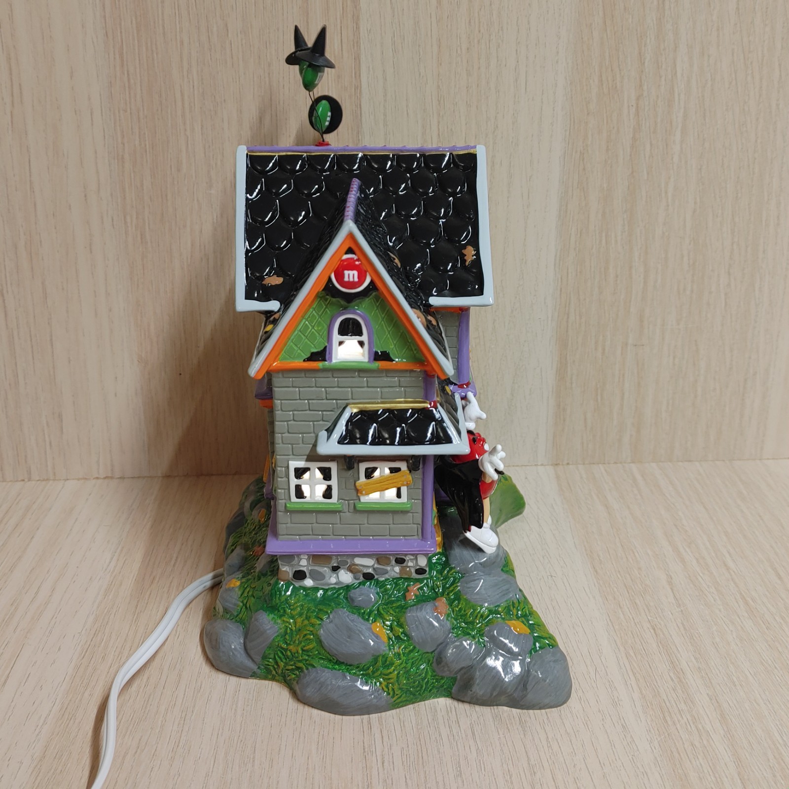 Dept 56 Haunted House Tours M&M With Candy Dish Lighted Halloween Working
