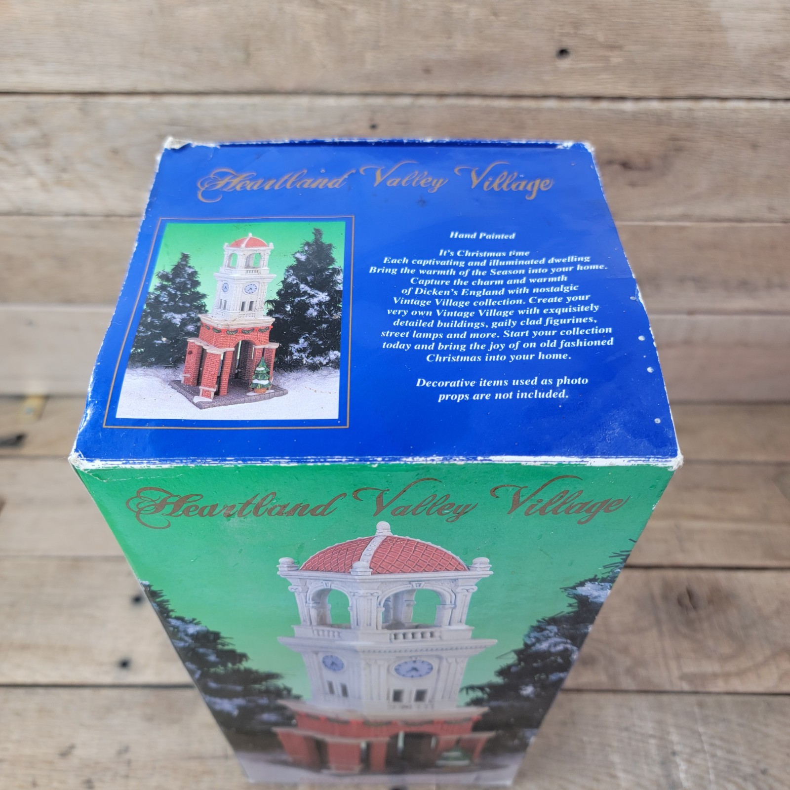 O’Well 2005 Heartland Valley Village Christmas Ceramic Clock Tower Decor Holiday