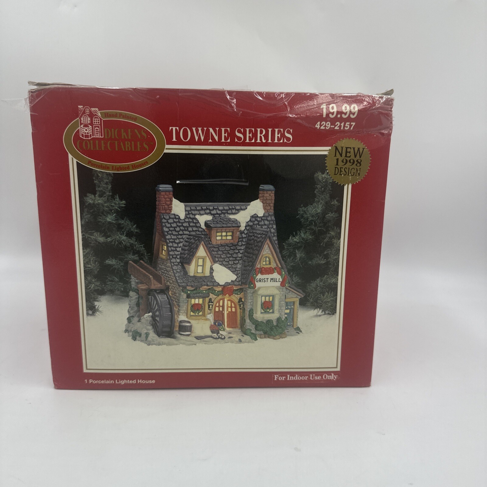 Dickens Collectibles Grist Mill 7 in H x 8 in L x 6 in w Vintage 1998