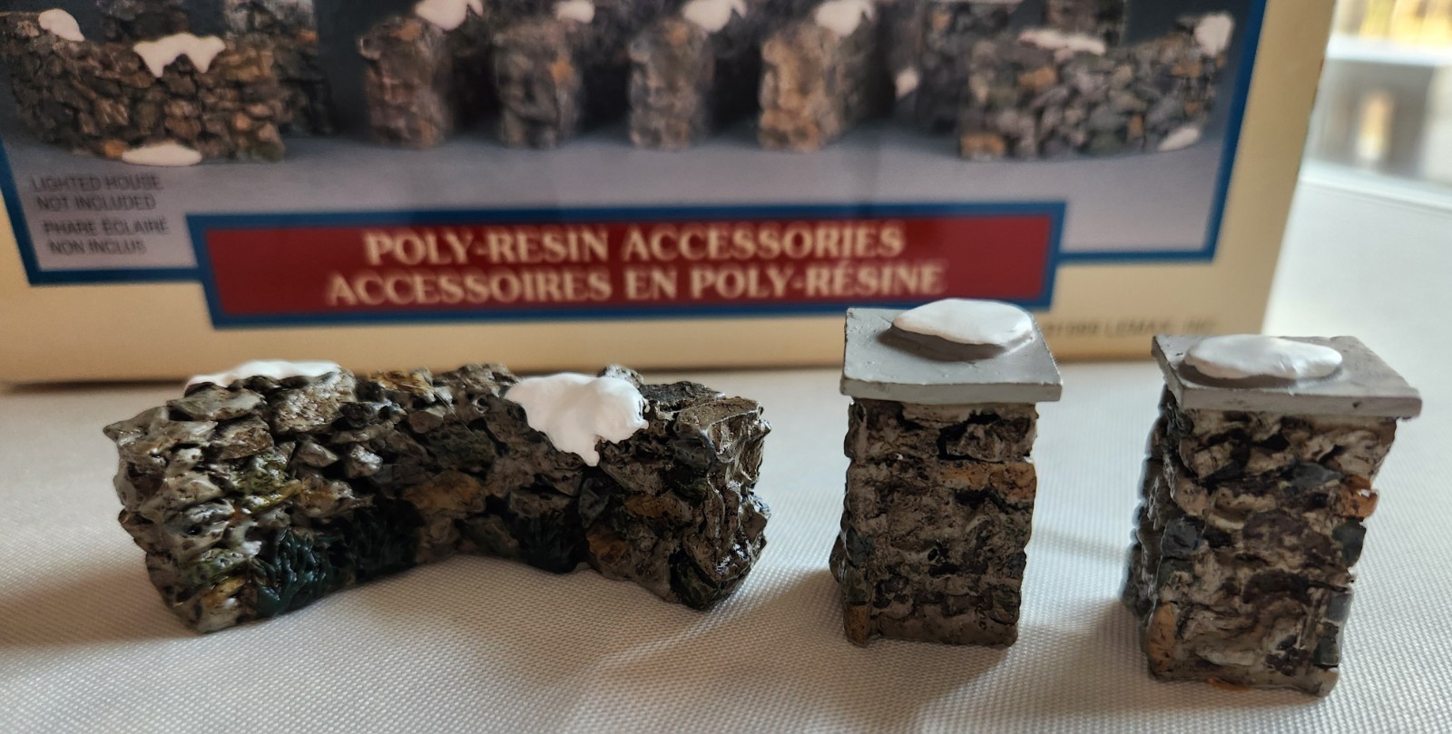 Vintage Lemax #93304A Poly-Resin Stone Wall 1999 ~ Free Shipping
