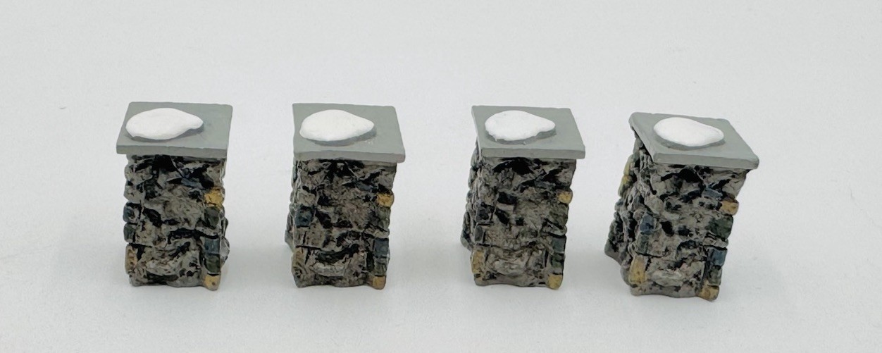 Lemax 1999 Village Collection Poly-Resin Colonial Stone Wall Set Of 10