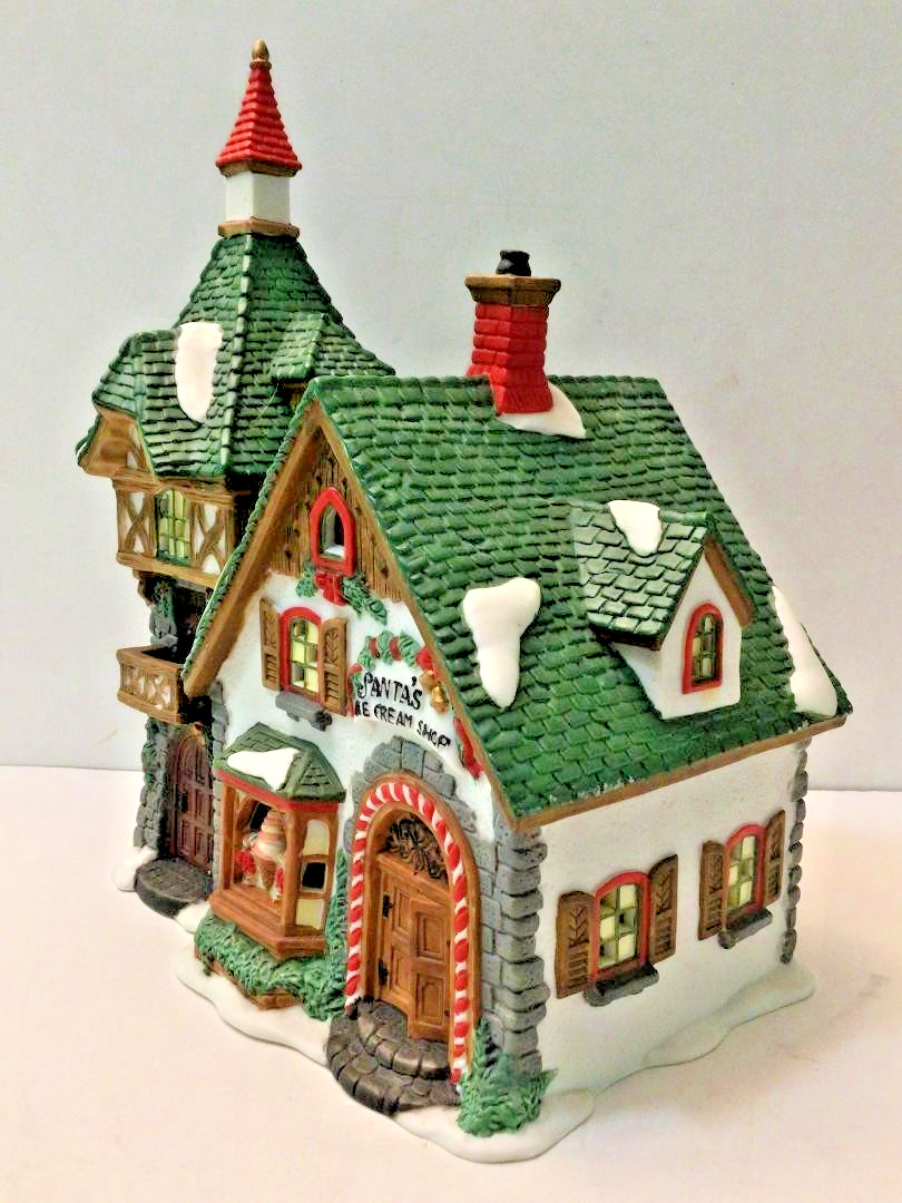 Heartland Village, “SANTA’S ICE CREAM SHOP” Porcelain House, Orig. Packaging