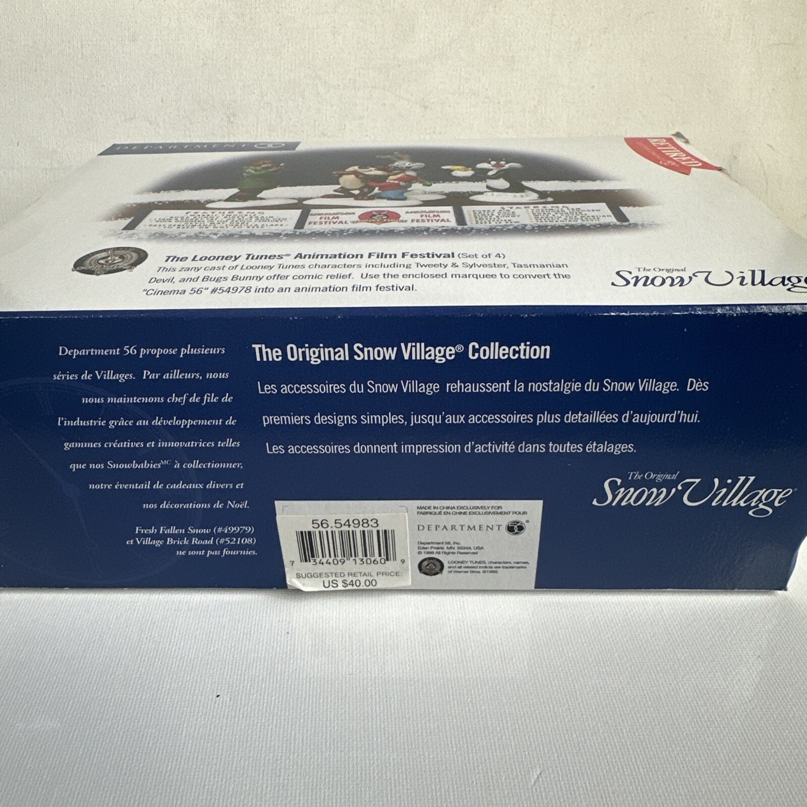 Dept 56 Looney Tunes Film Festival 54983 Snow Village Christmas Bugs Bunny Toy
