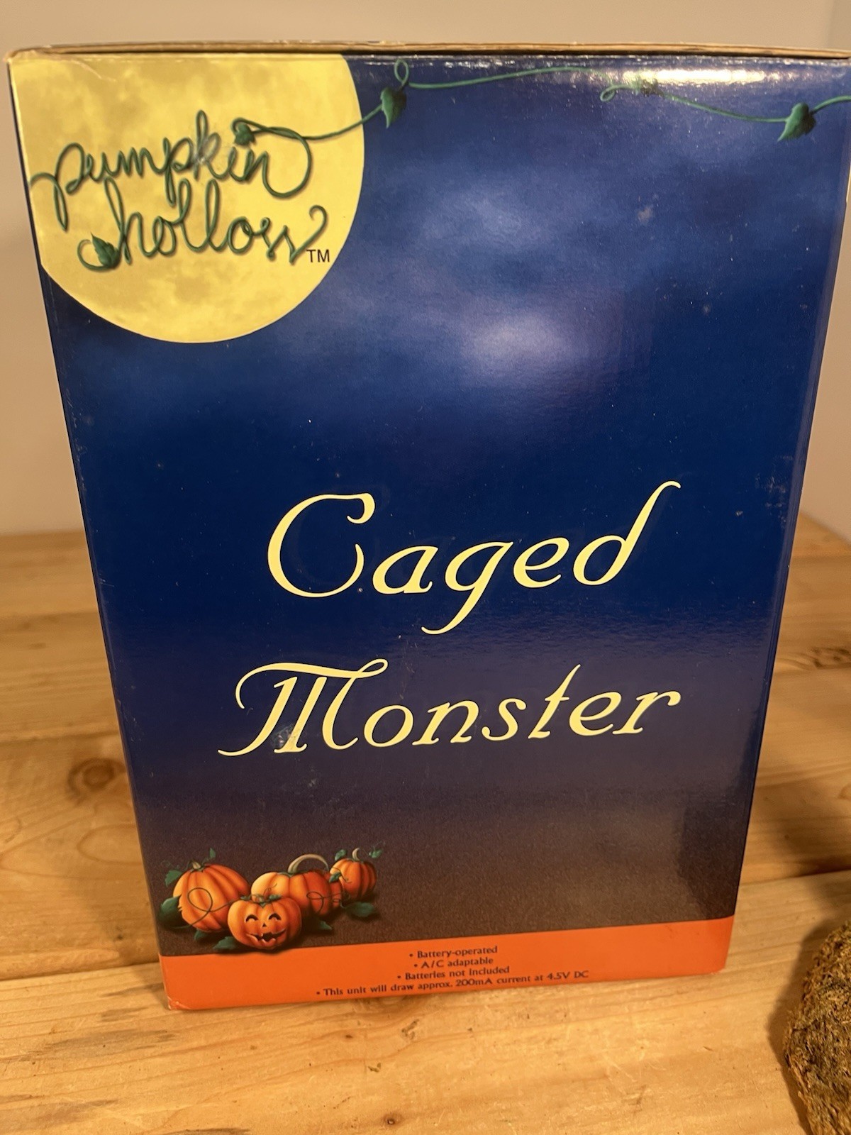 Lemax Pumpkin Hollow Spooky Town Caged Monster Animated Lighted 2004 WORKS!
