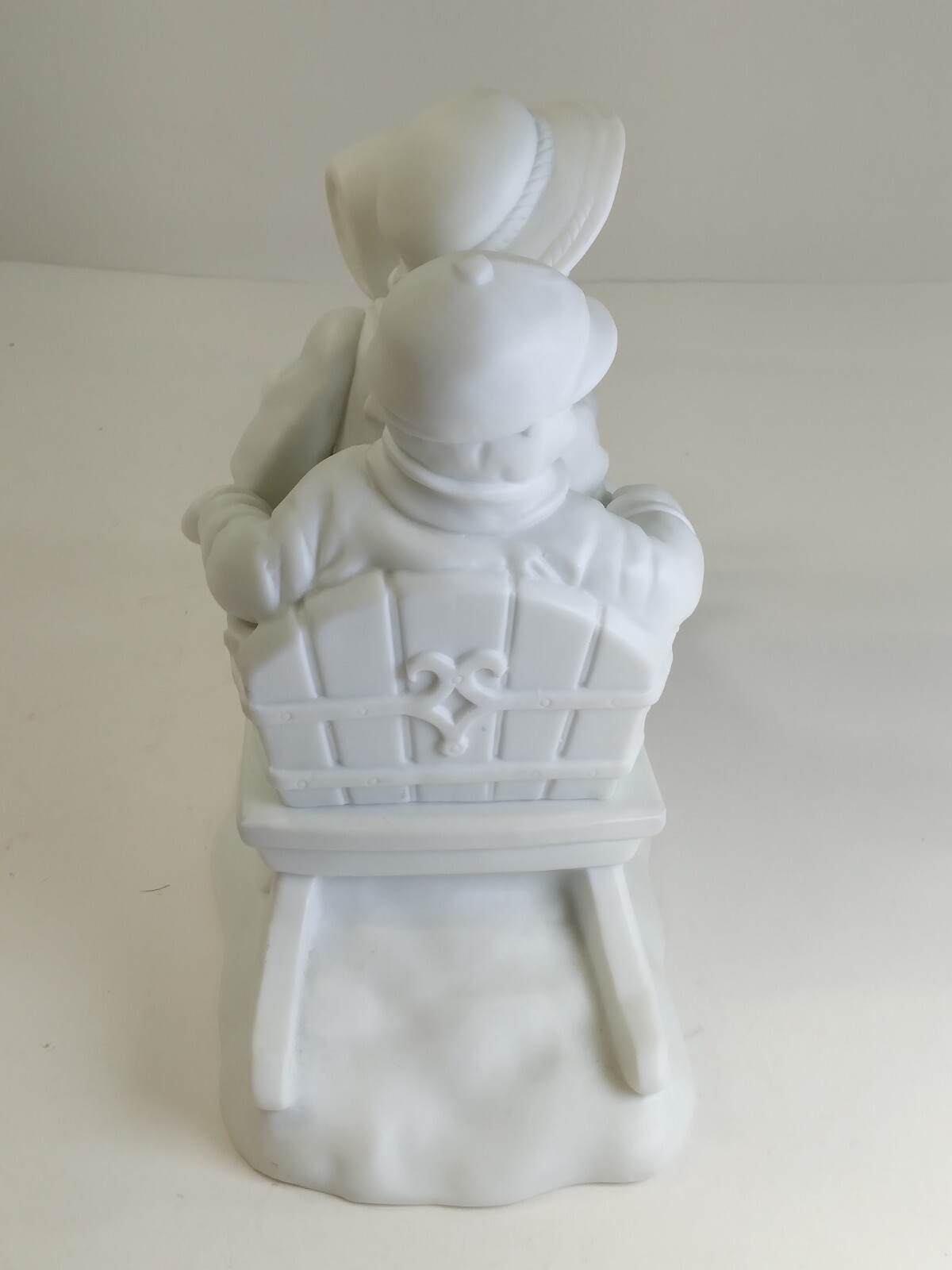 Dept 56 Christmas Winter Silhouette Sledding In The Snow White Figurine 78492