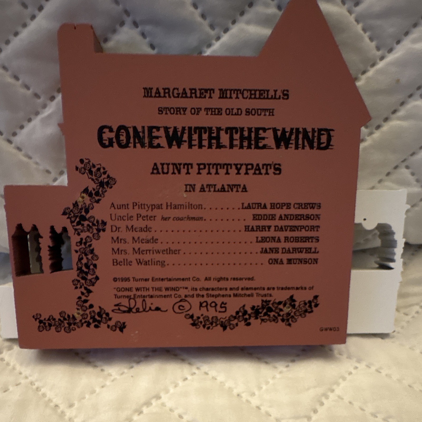Stelio Gone With The Wind Aunt Pittypat’s Atlanta House 1995 Wood Signed