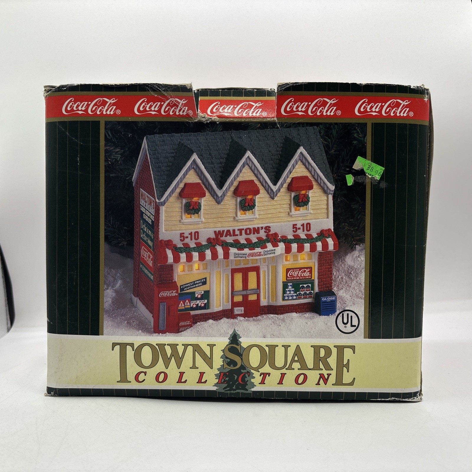 Coca-Cola Town Square Collection 1995 Vintage Waltons 5 & 10 Illuminated Retired