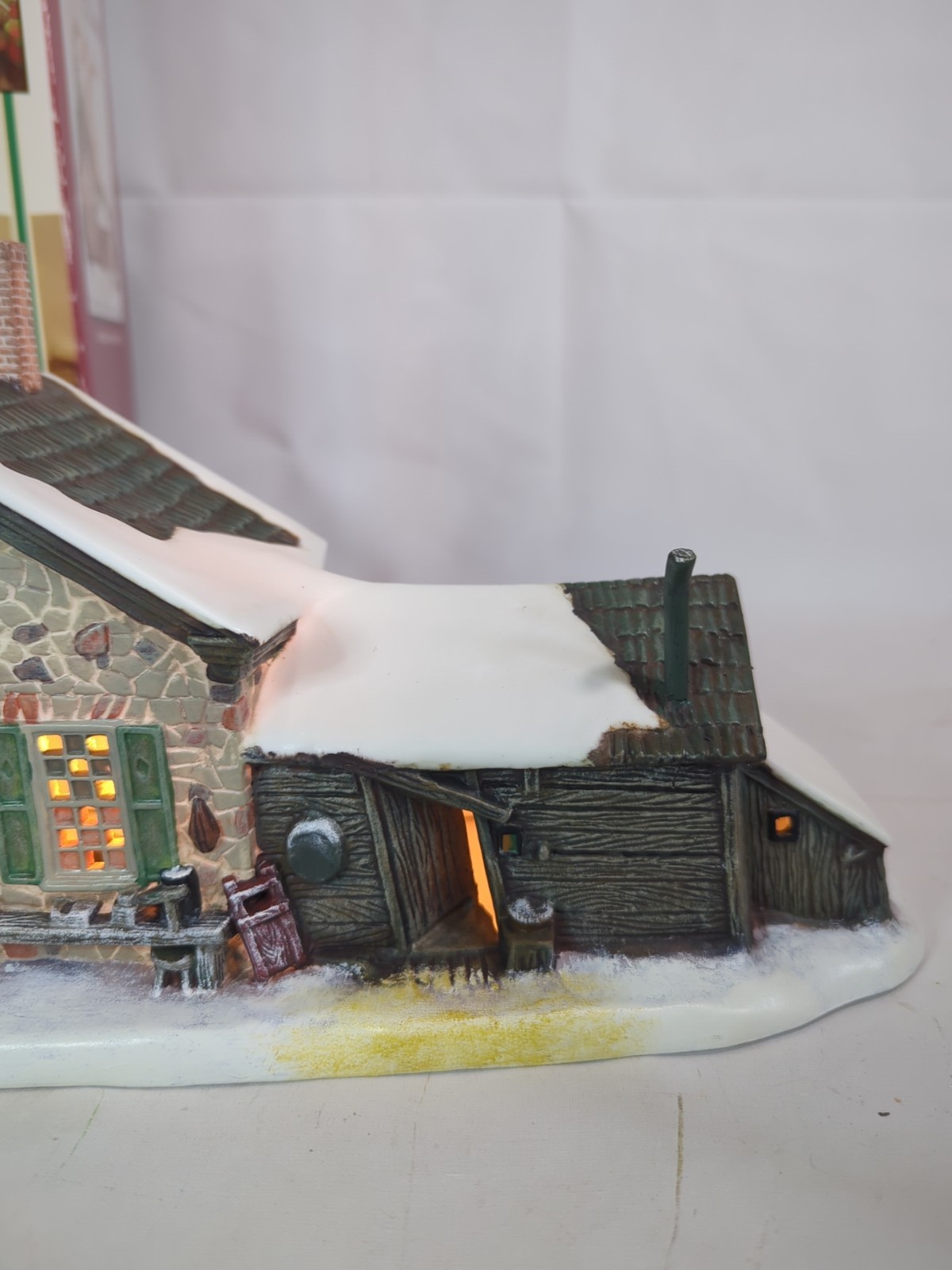 1998 Saturday Evening Post Christmas Village Lighted Country Cottage W/ Box D11