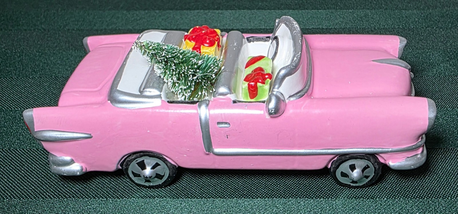 Dept 56 Pink Cadillac Car – Snow Village – Handpainted Boxed Christmas Accessory