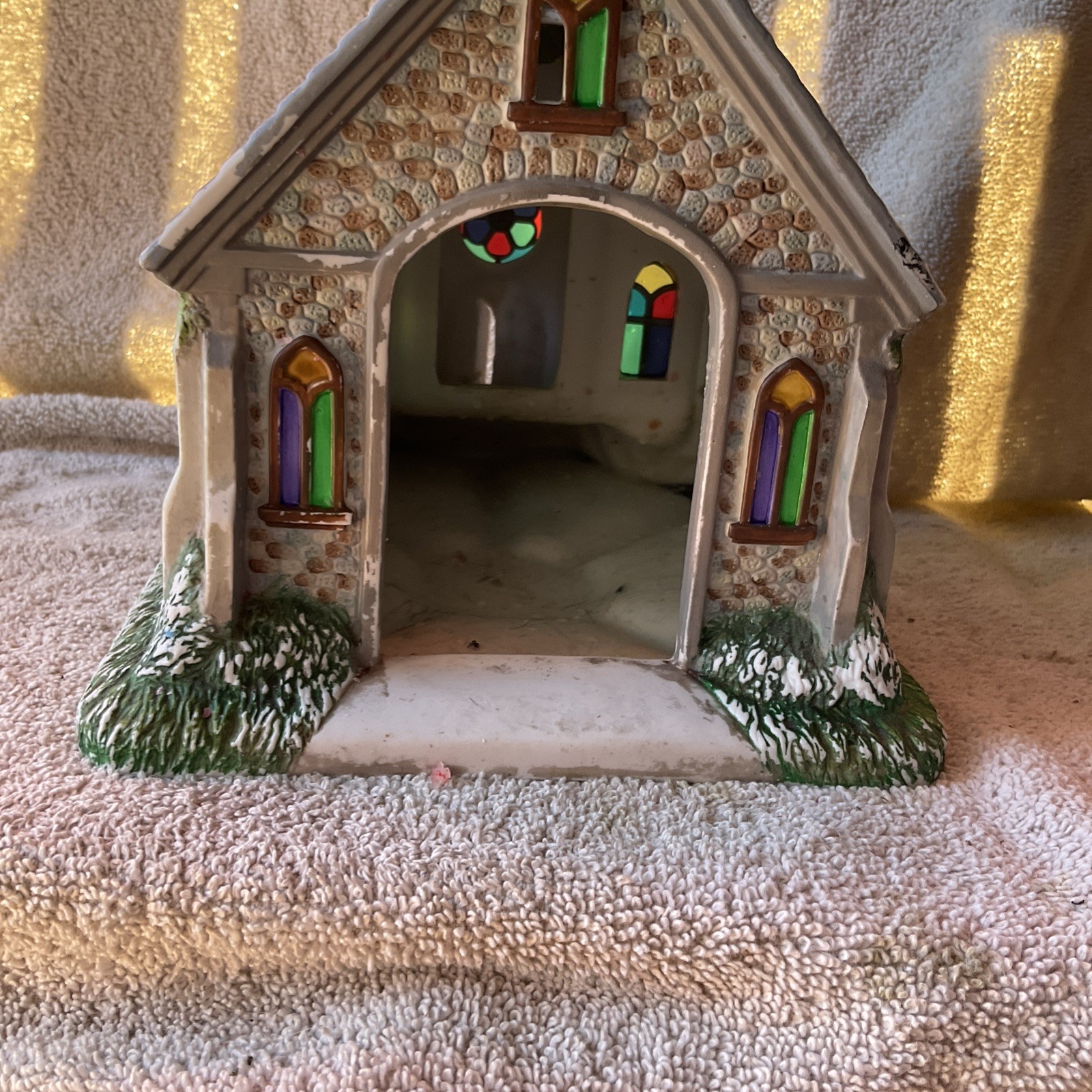 Partylite Exclusive Olde World Village #2 Victorian Church, Tea Light House (636
