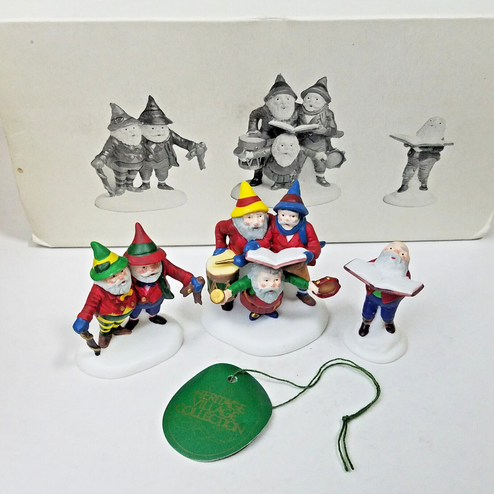 Dept 56 1993 Sing A Song For Santa Heritage North Pole 56316 U1 Red Elves Singer