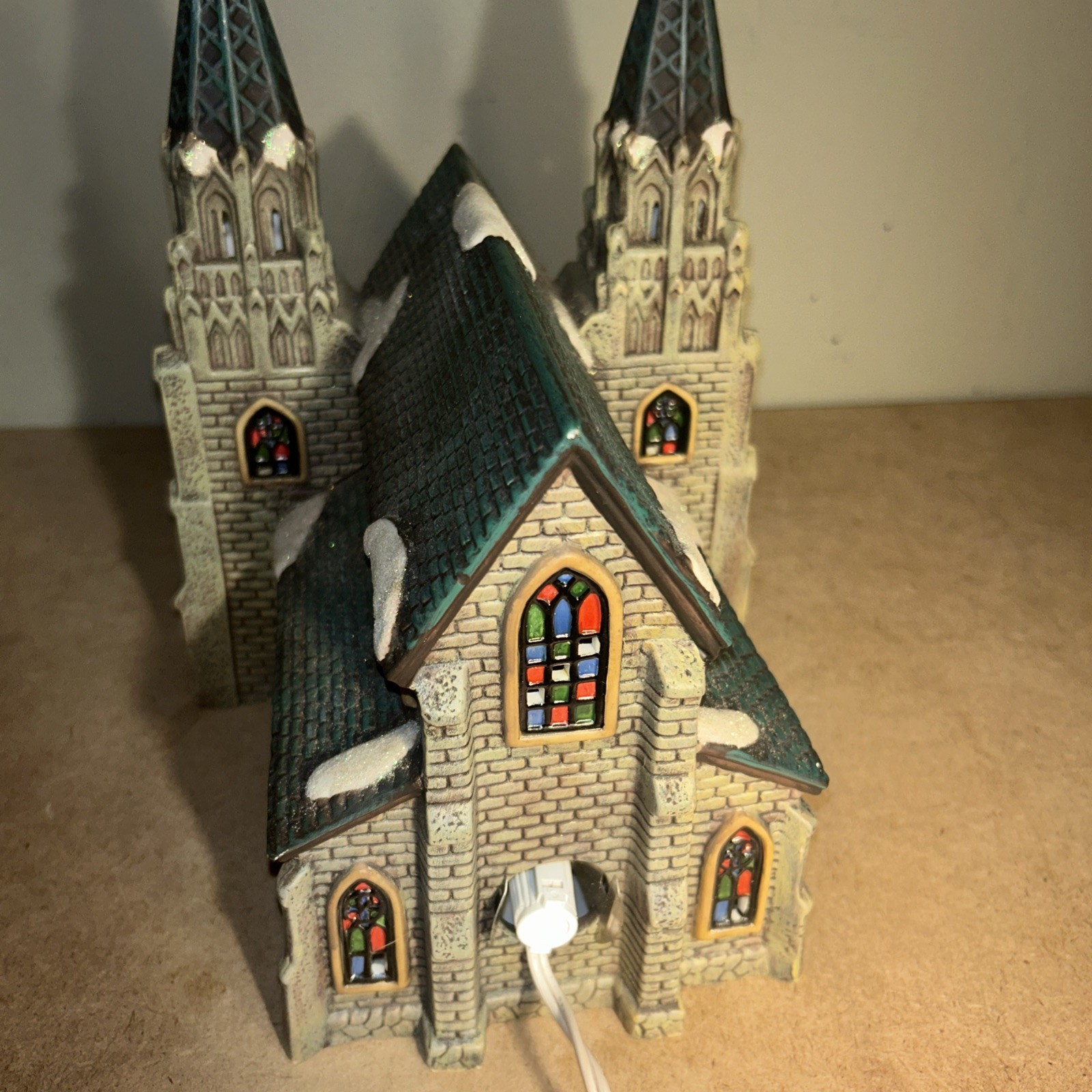 Canterbury Lane Church Santas Workbench Collection Lit Village House Christmas