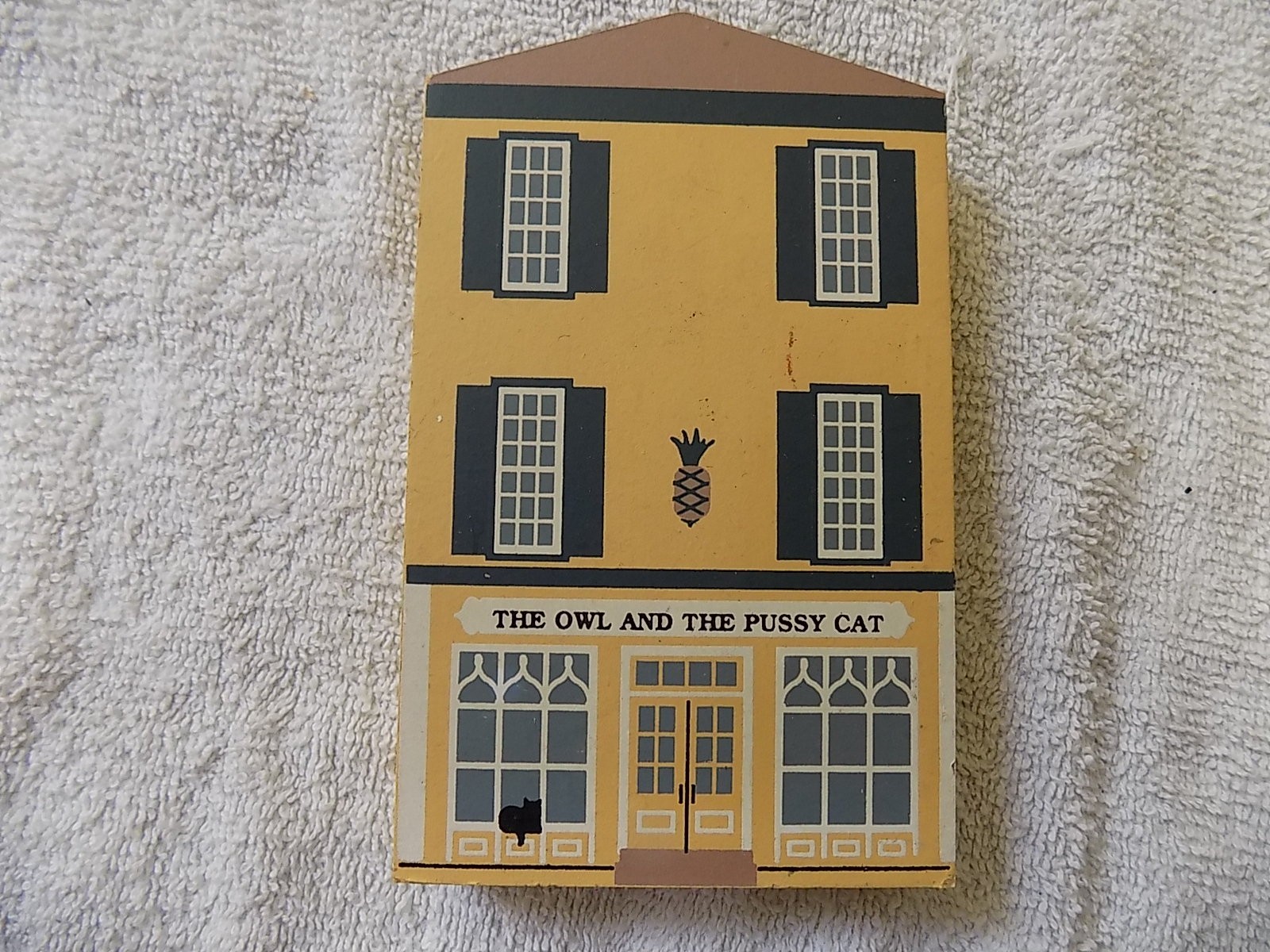 Cats Meow Village The Owl And The Pussy Cat Series X Shelf Sitter 1992