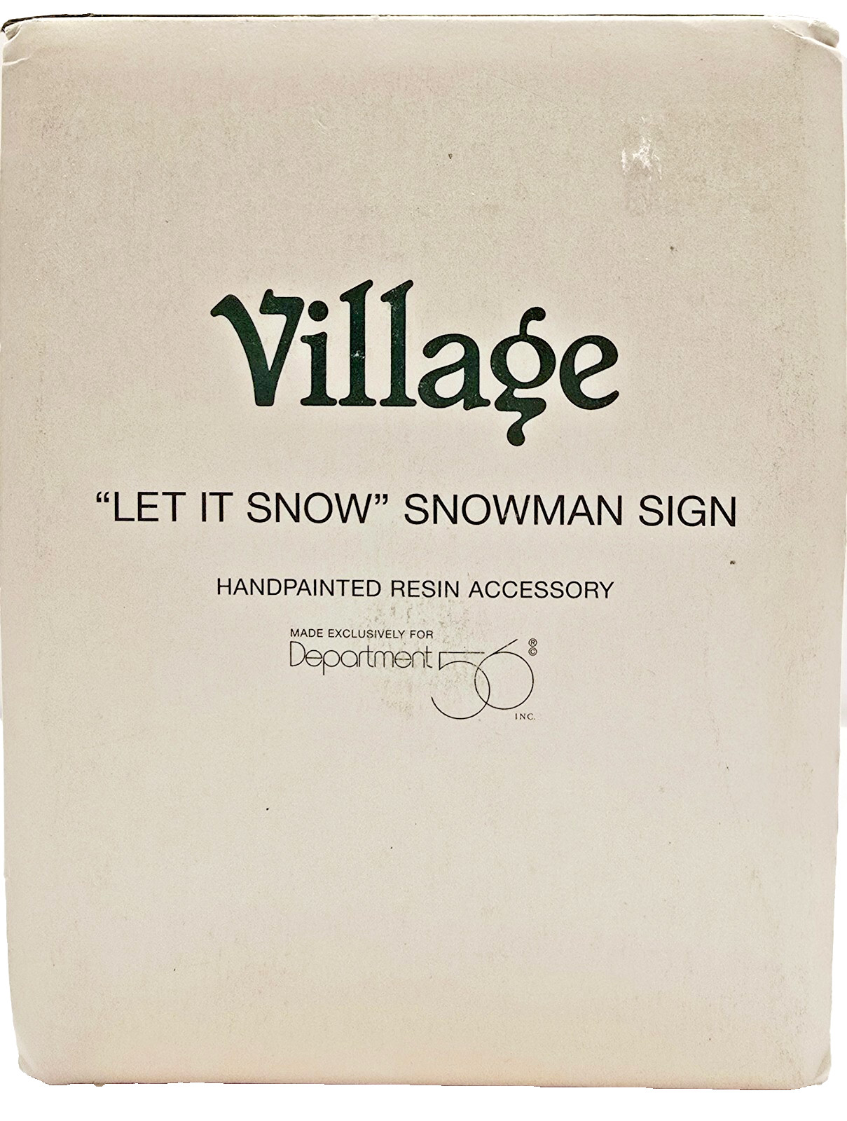 Dept 56 Village Accessories #52594 “Let It Snow” Snowman Sign