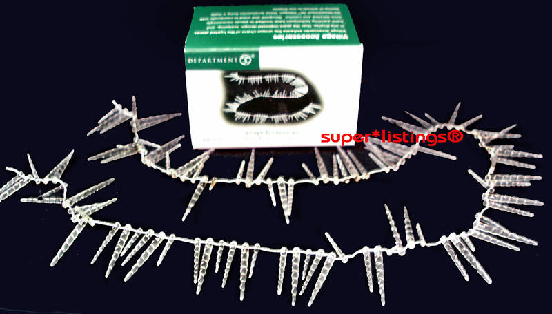 Dept. 56 Real Acrylic Icicles 18” String Retired 2005 Heritage 53151 Free Ship