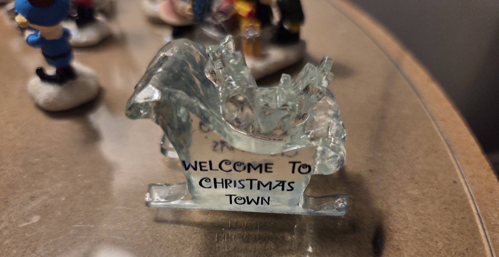 2003&2004 Rudolf&Elves Hawthorne Christmas Village Sign&Sleigh