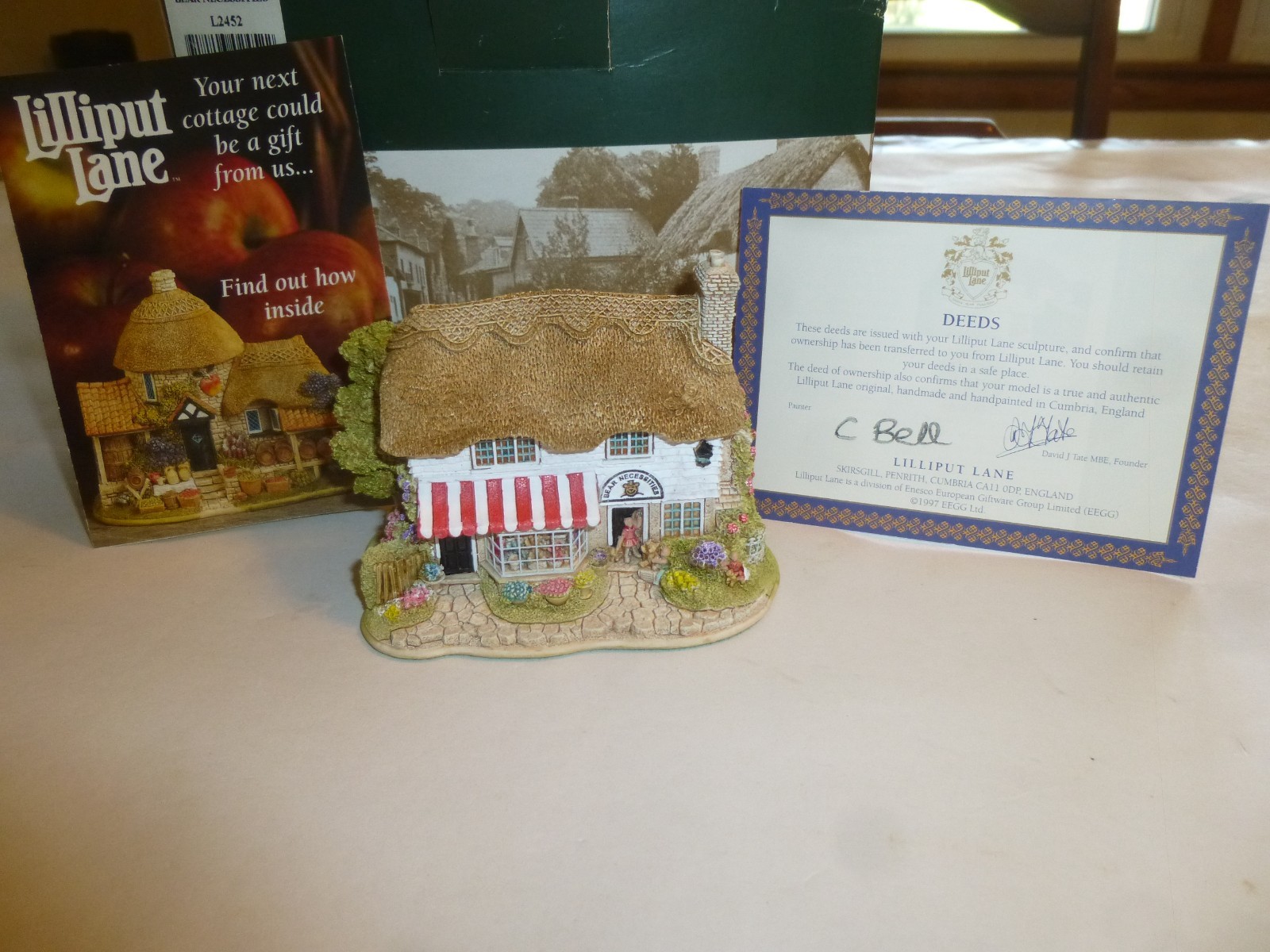 Lilliput Lane “Fresh Today”, 1999/2000 Collectors Club With Box and DEED