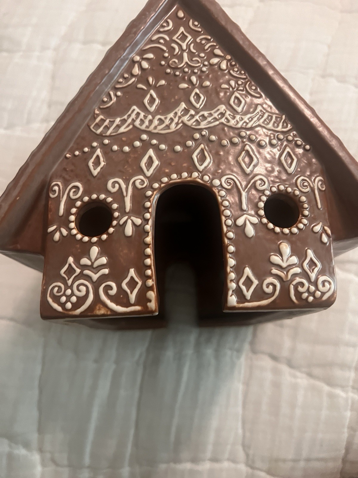 Pottery Barn GINGERBREAD VILLAGE HOUSE Medium A-Line 7.5″ H