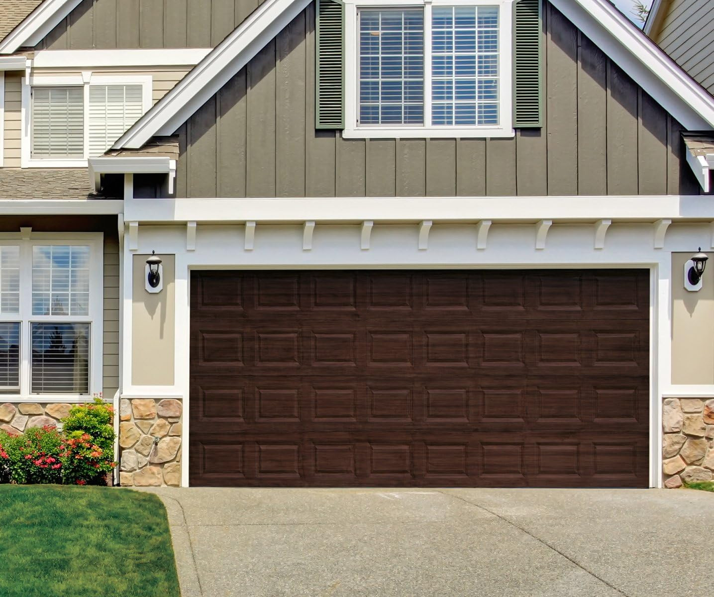 Wood Look Paint Kit for Garage Doors – Black Walnut (2 Pack)