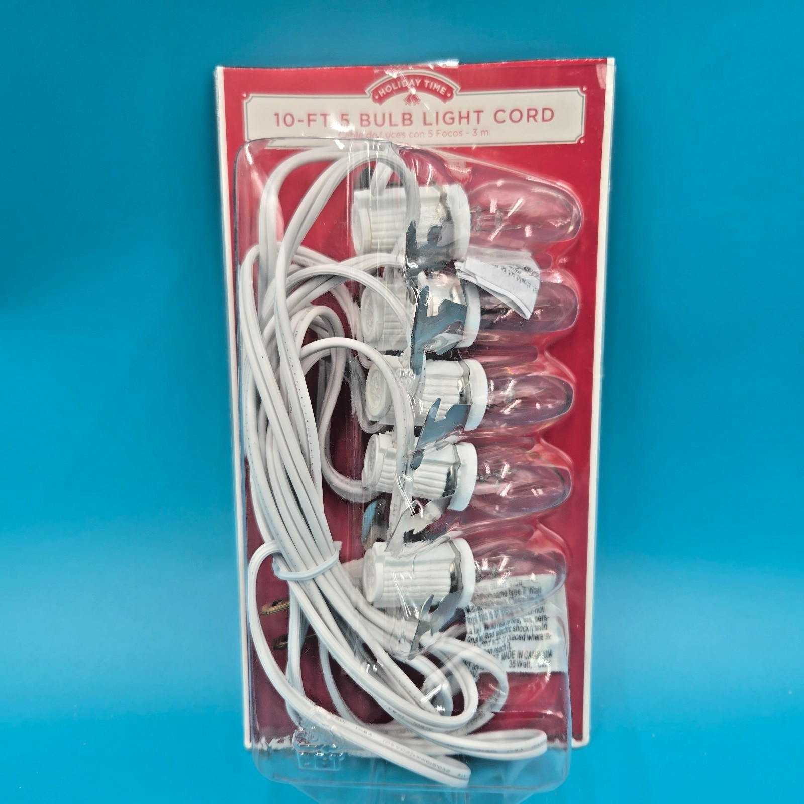 5-Bulb C7 C-7 10 Foot Light Cord – Brand New – Perfect for Villages, Blow Molds