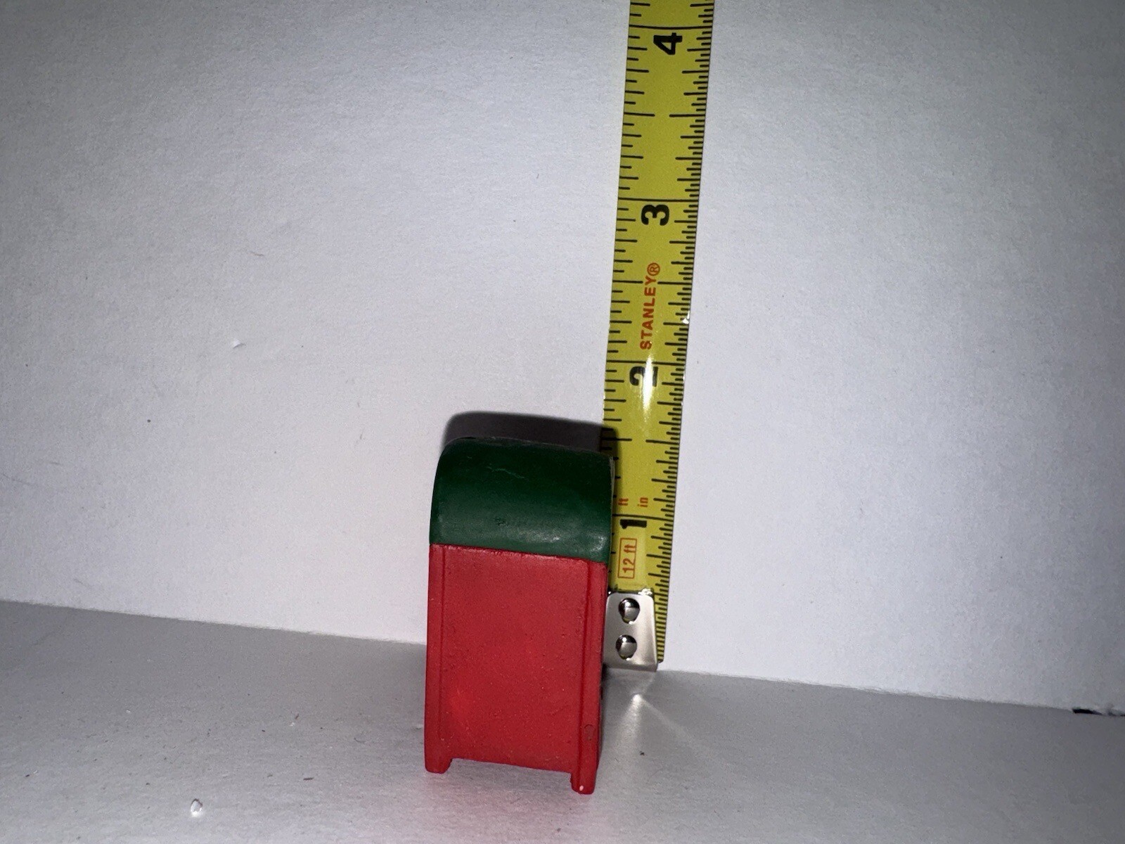Christmas Village Mail Box Accessory Metal Painted Red and Green