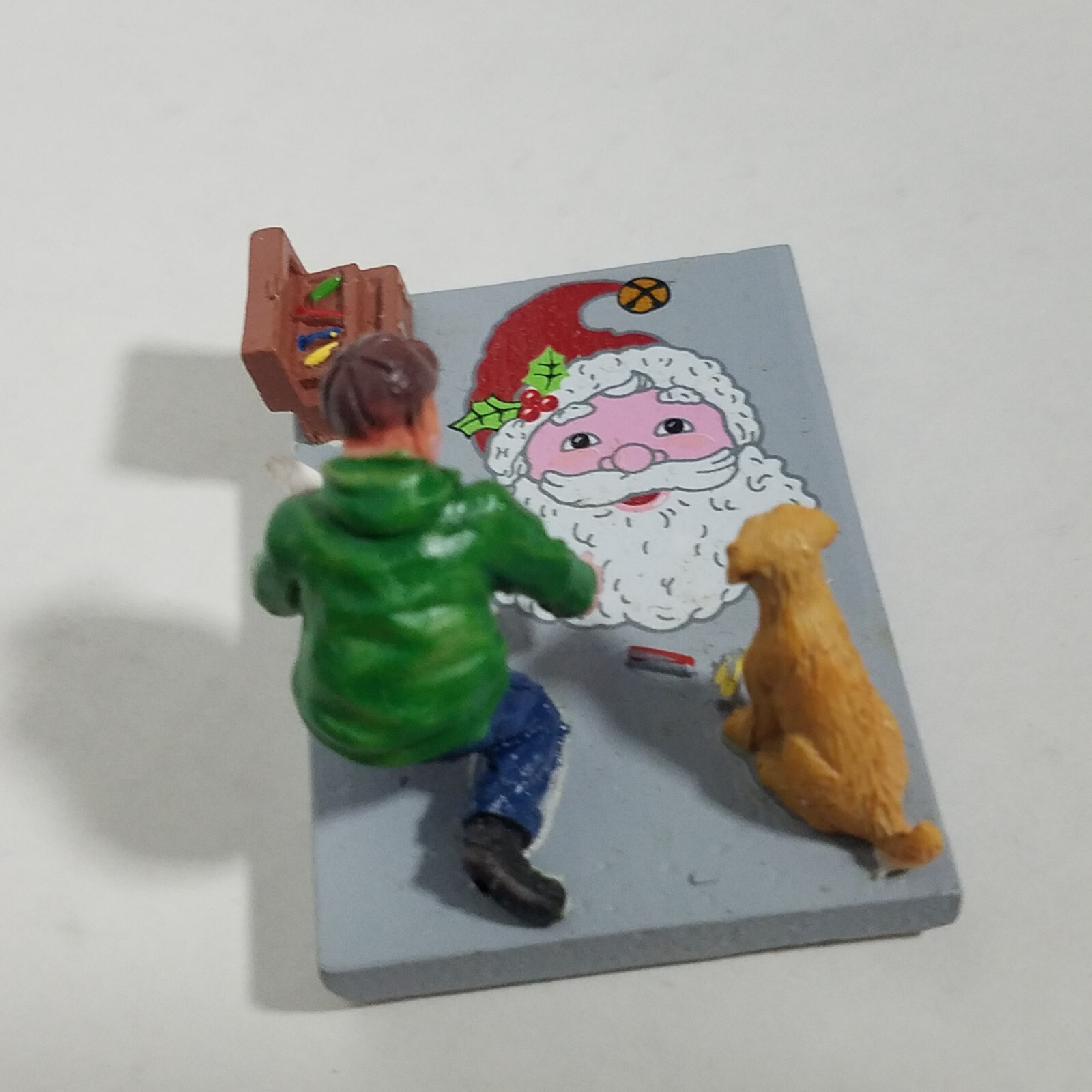 Lemax 2017 Sidewalk Chalk Artist General Products #72499 Santa Claus Puppy Boy