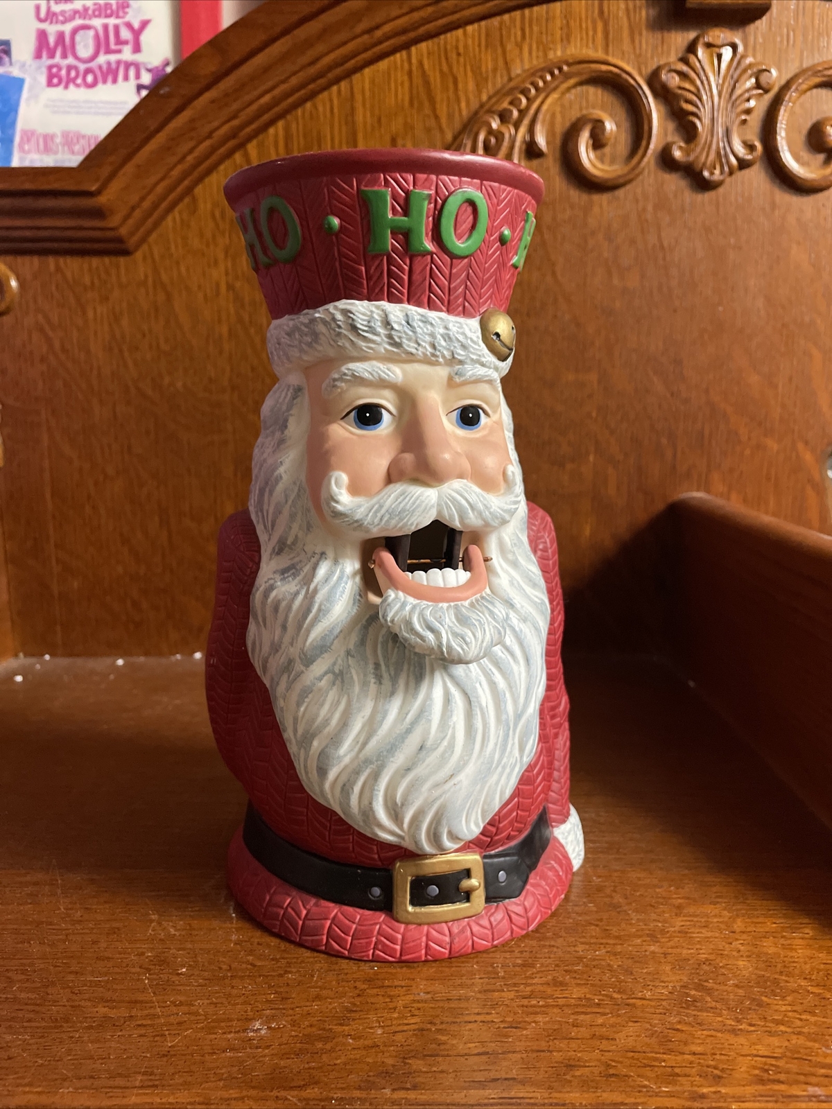 Department 56 Santa Candle Stick Holder Heritage Village Taper Pillar