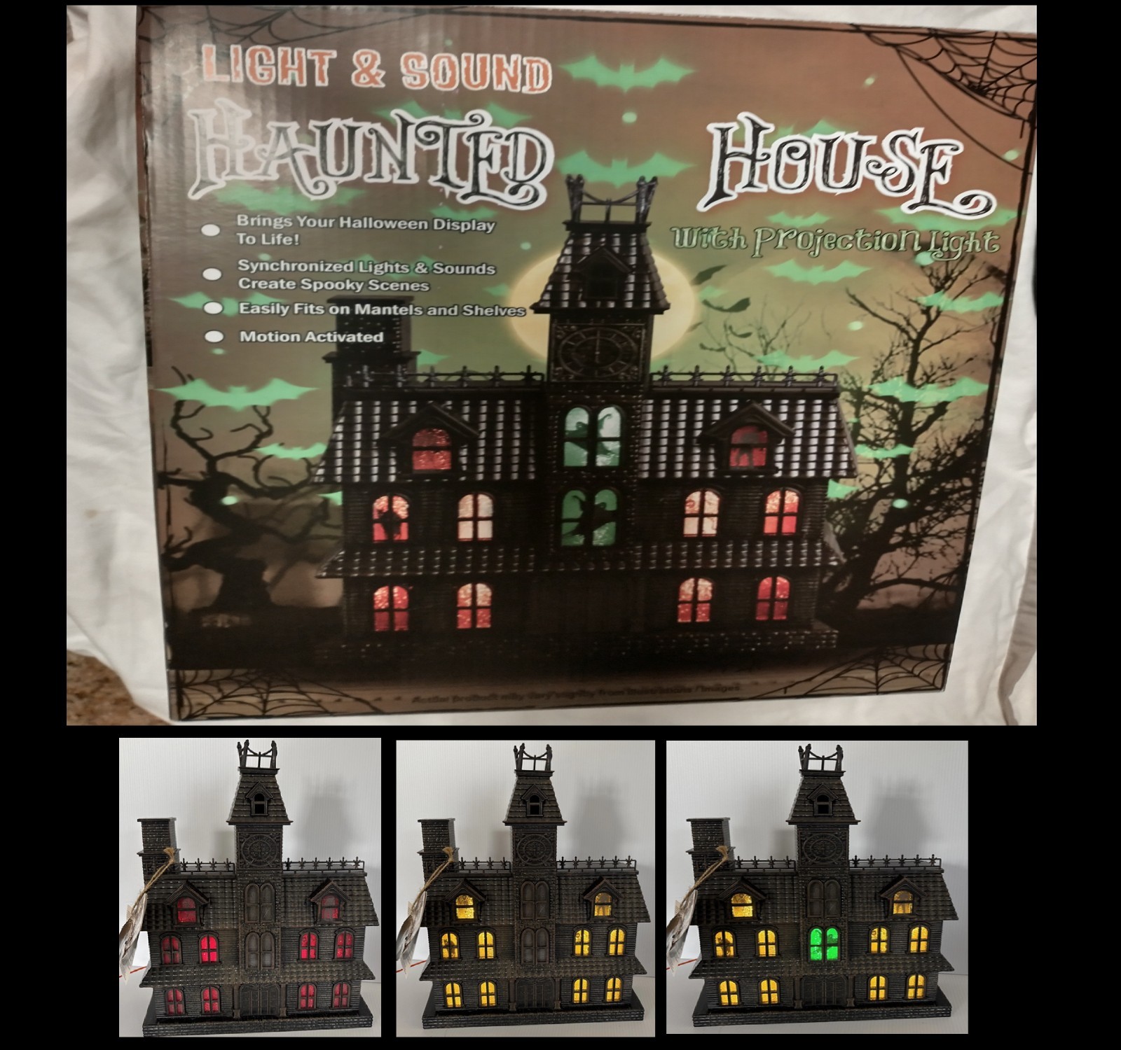 Haunted House with Projection Light (Halloween Countdown Has Begun!)
