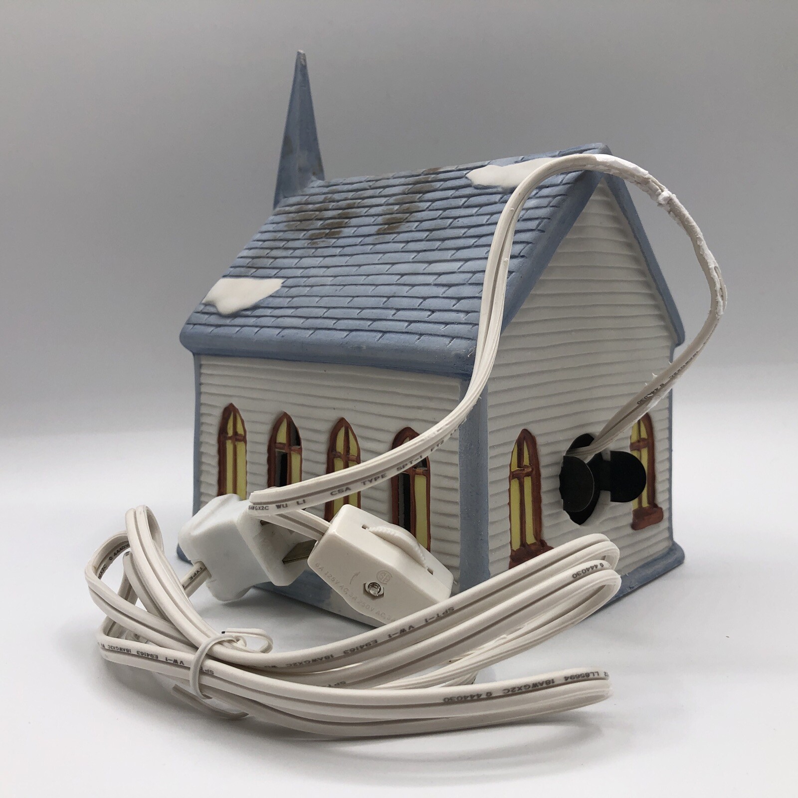 Americana Porcelain Collect Vintage Saint Paul’s Church Hand Painted Illuminated