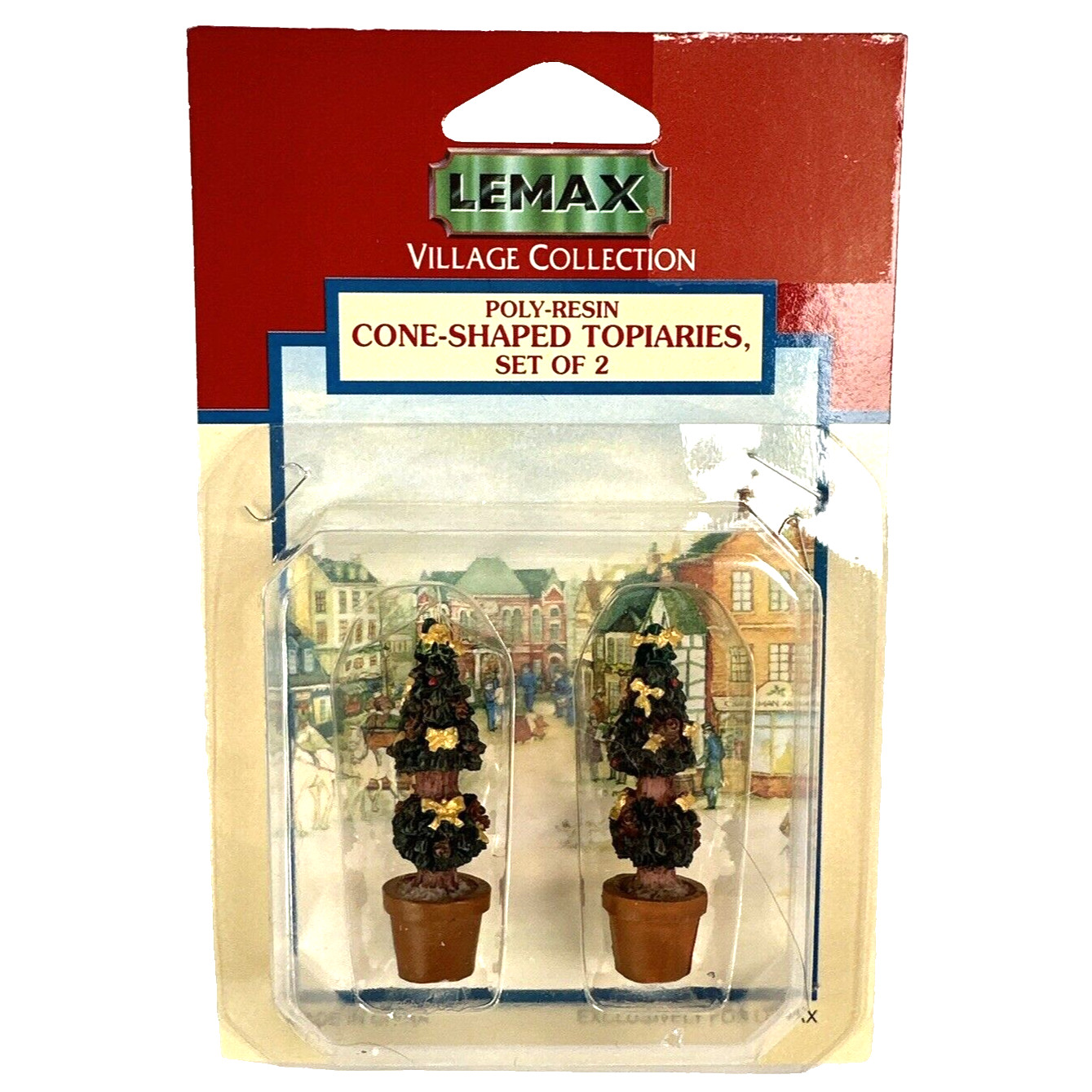 Lemax Village Collection Cone Shaped Topiaries #84266 Vintage 1998 Retired