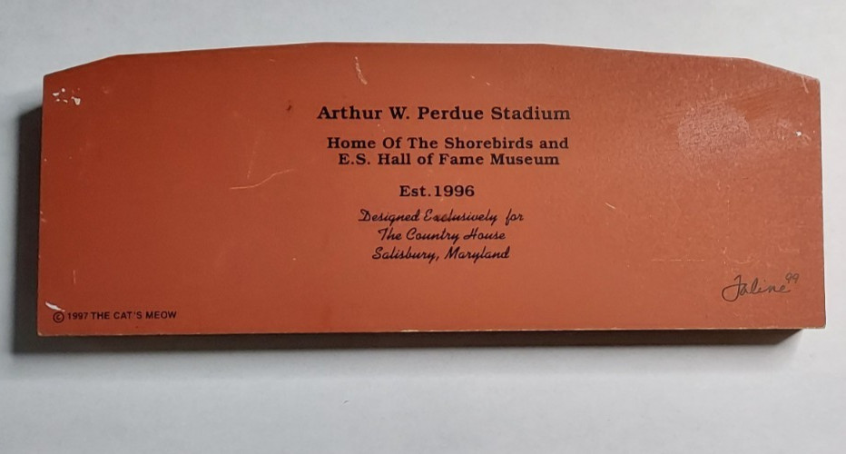 1999 Cat’s Meow Building Arthur Purdue Shorebirds Baseball Stadium Salisbury MD