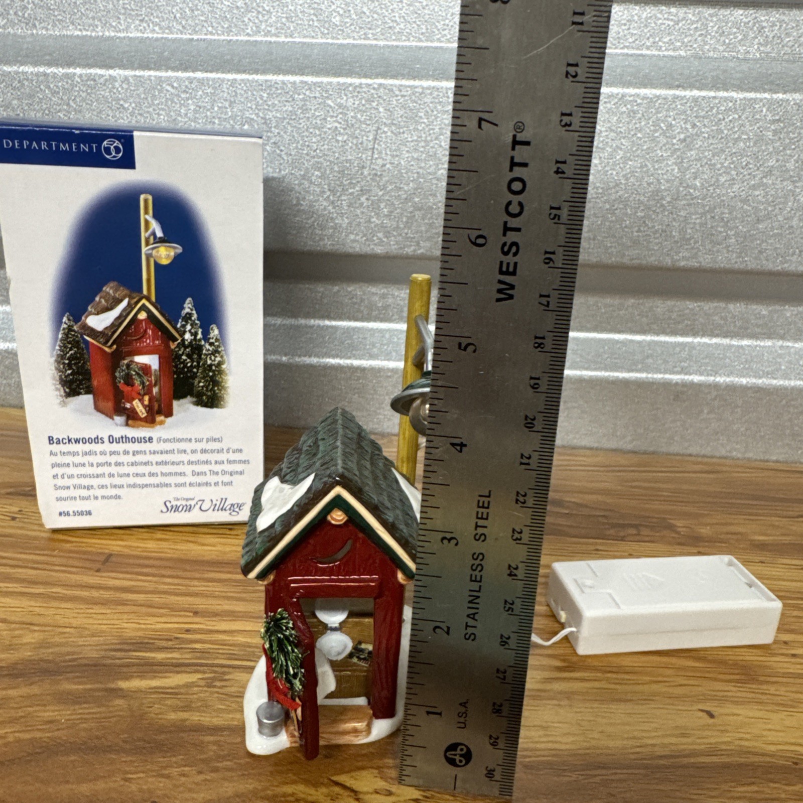Dept 56 Original Snow Village “Backwoods Outhouse” #56.55036 Light Up Accessory