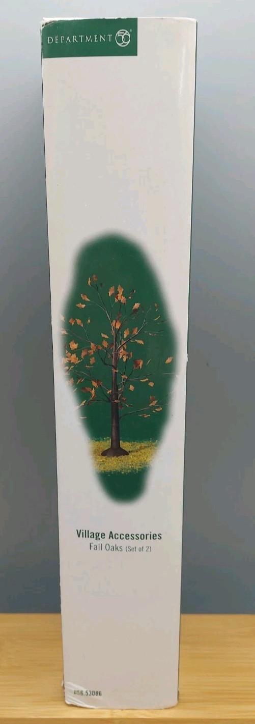 Department 56 Village Fall Oaks Trees (Set of 2) No. 56.53086 Halloween Autumn