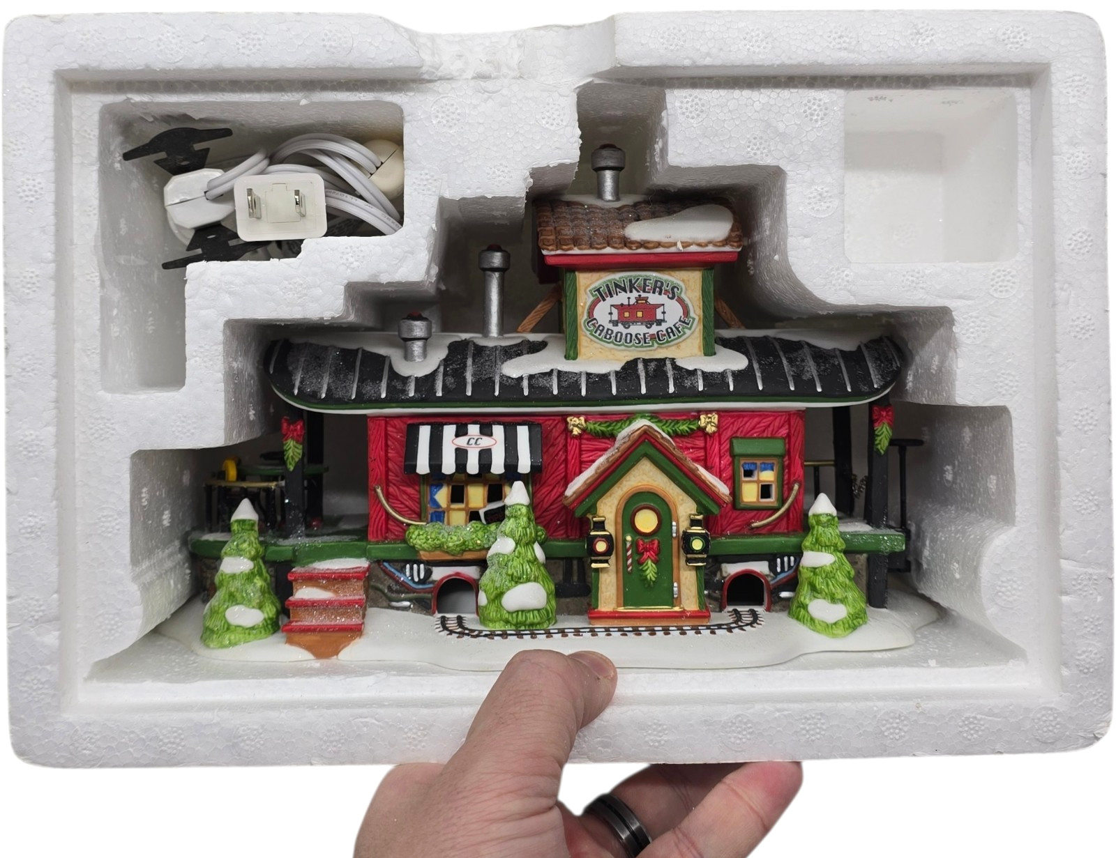 Department 56 North Pole Series #56896 Tinker’s Caboose Cafe Light-Up In Box
