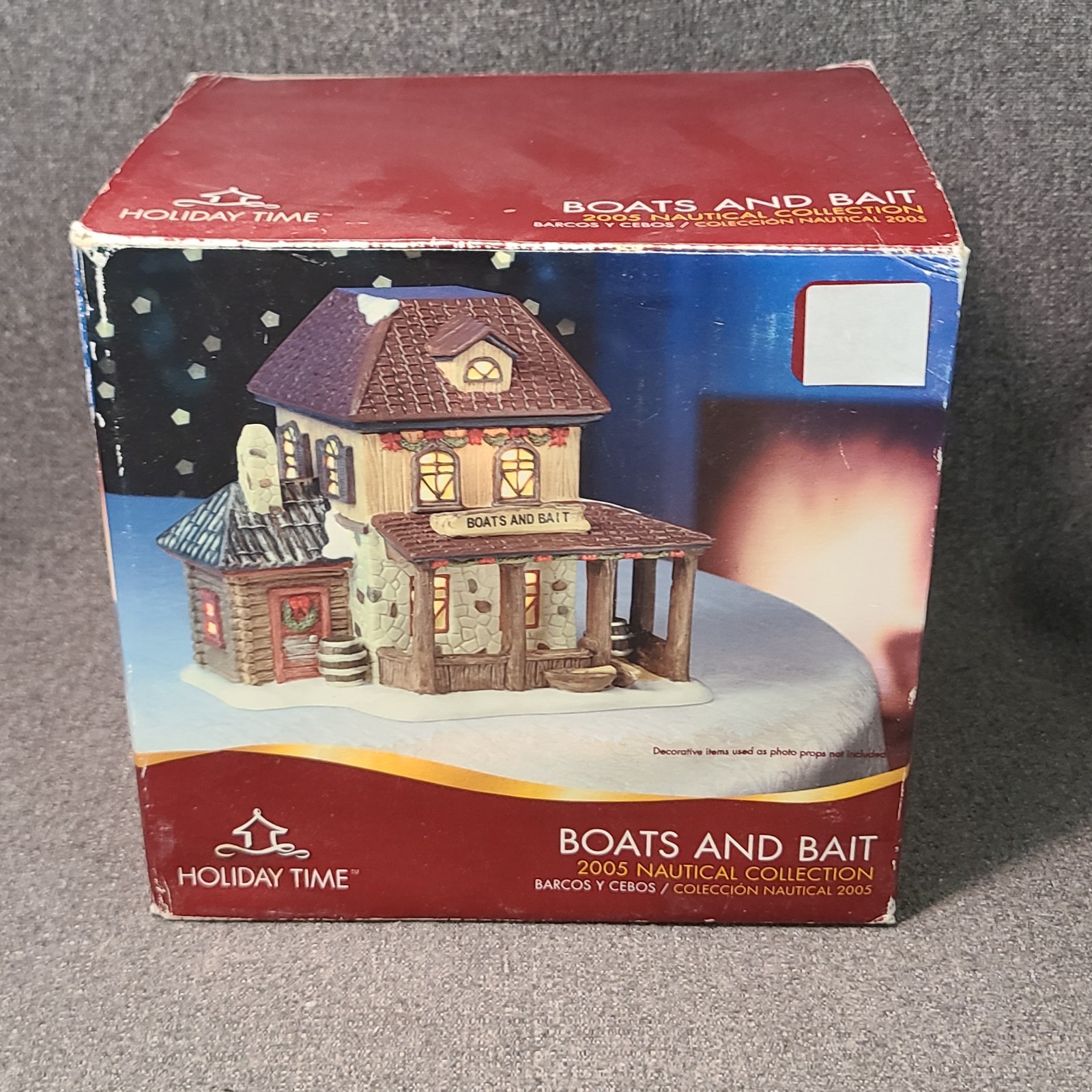 Holiday Time Boats and Bait 2005 Nautical Collection Christmas Village Shop