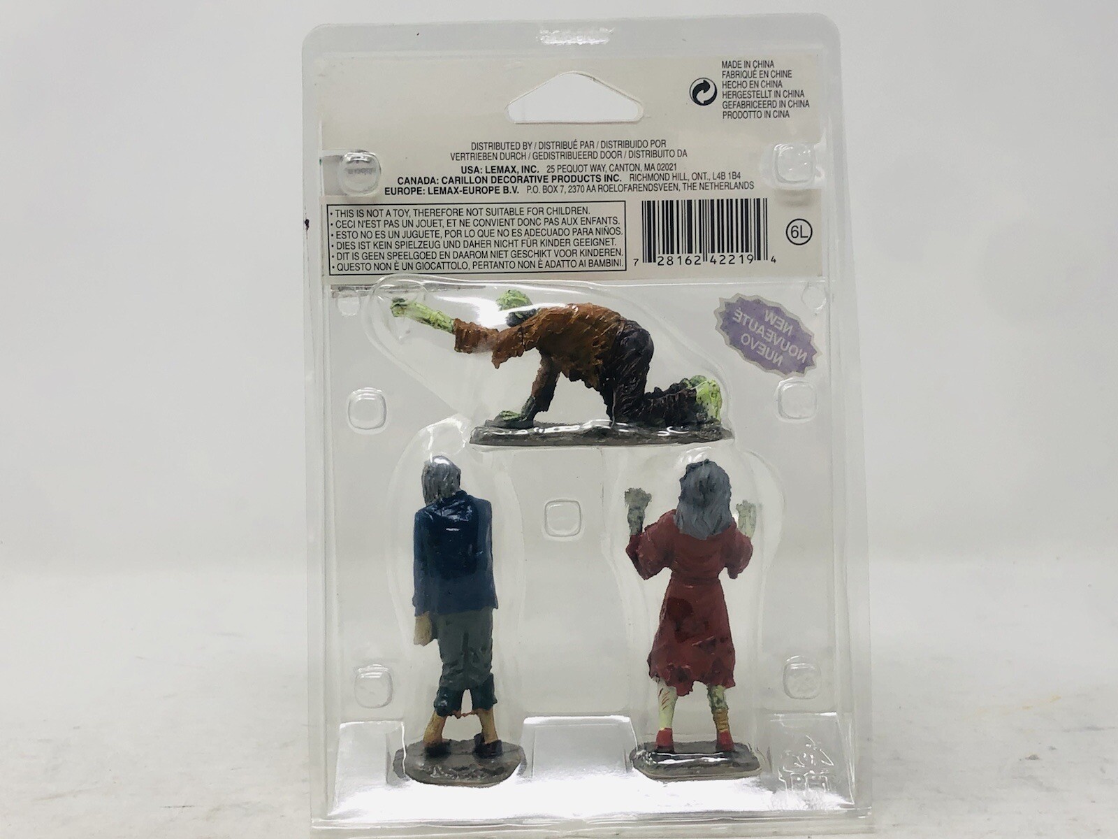 Lemax Spooky Town WALKING ZOMBIES 3pc #42219 Halloween Village Crawling Walking