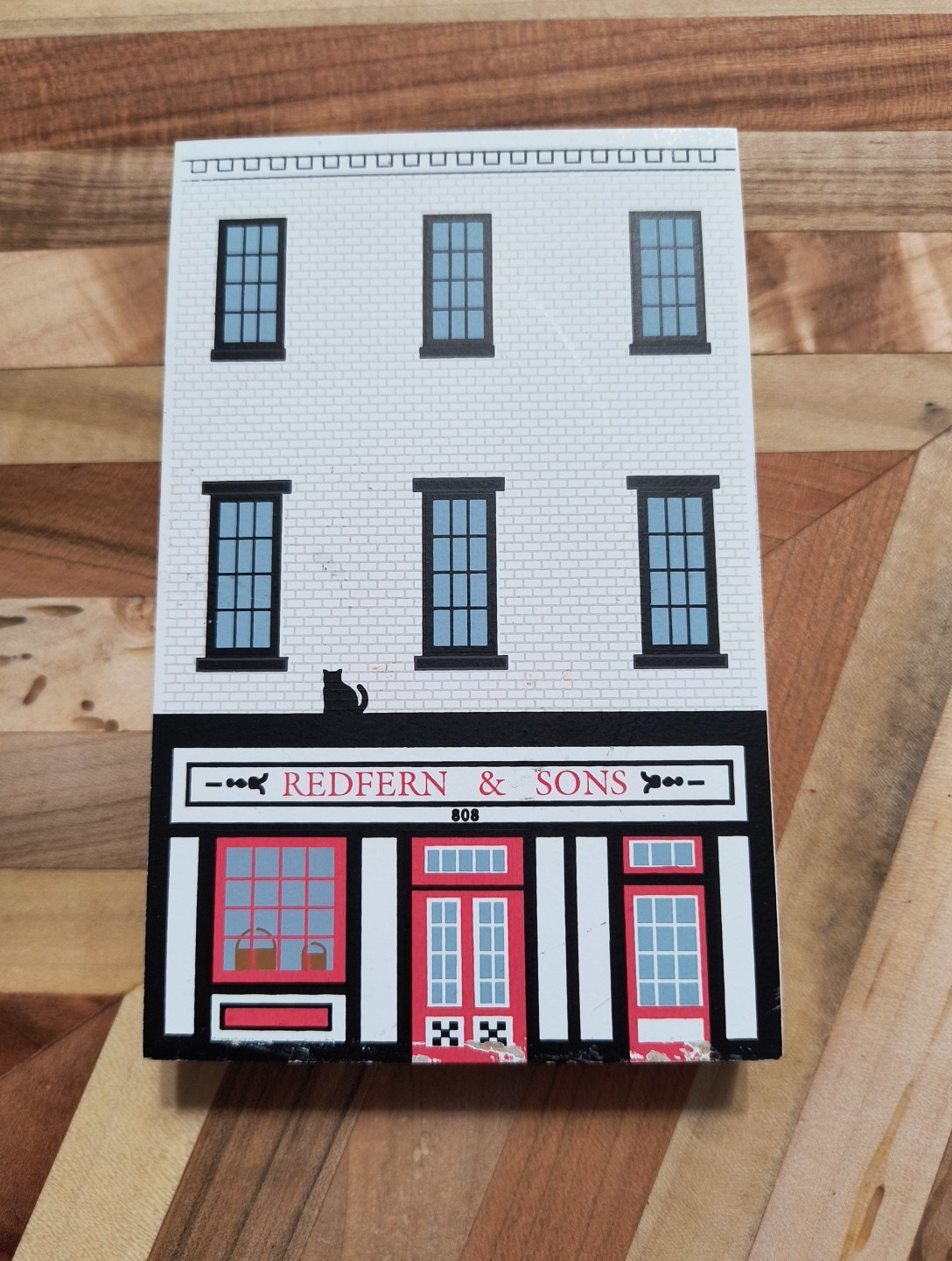 The Cats Meow Redfern & Sons Fredericksburg VA 1996 Wooden Shelf Decor
