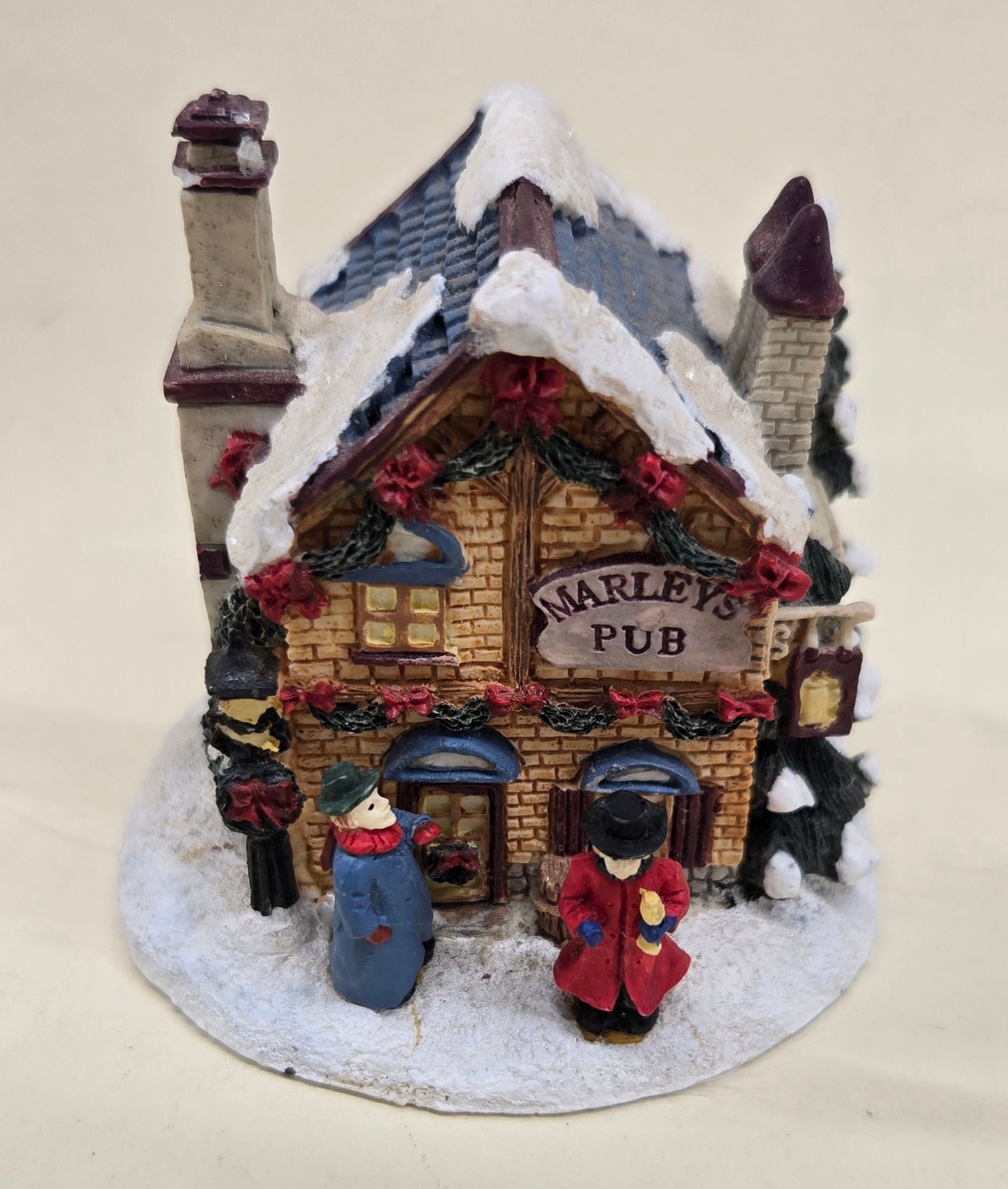 Vintage 1995 Crystal Falls Village Christmas Marley’s Pub Village Building Boxed