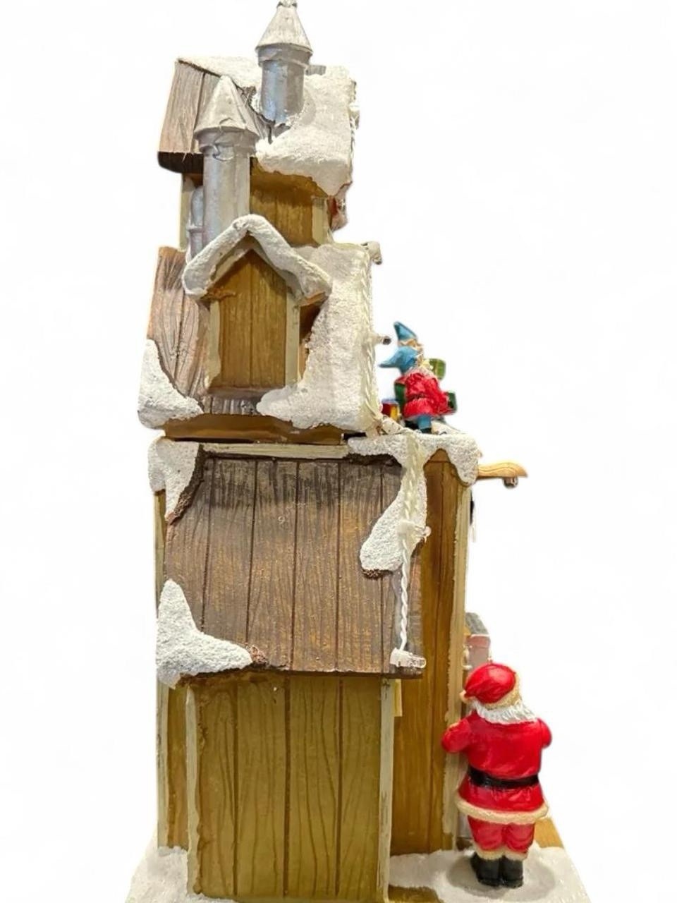 Christmas Village Building, Santa’S Workshop with Christmas Music, LED Lights, a
