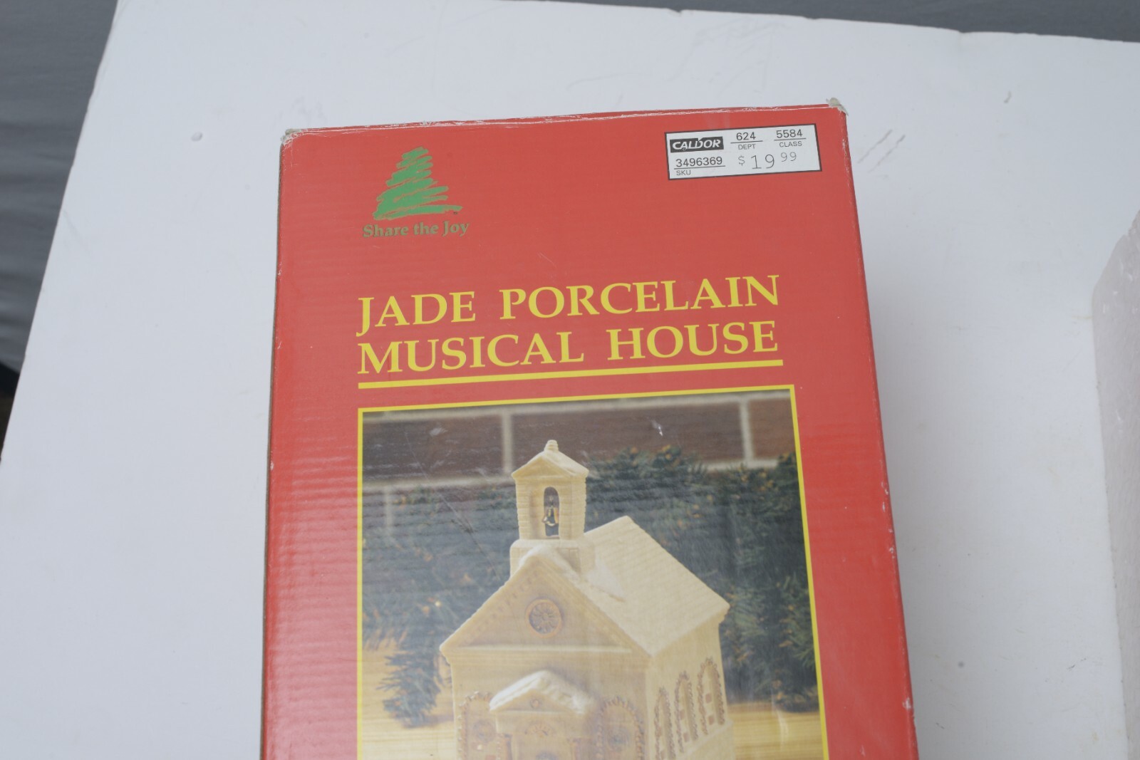 Share The Joy Jade Porcelain Musical House Christmas House