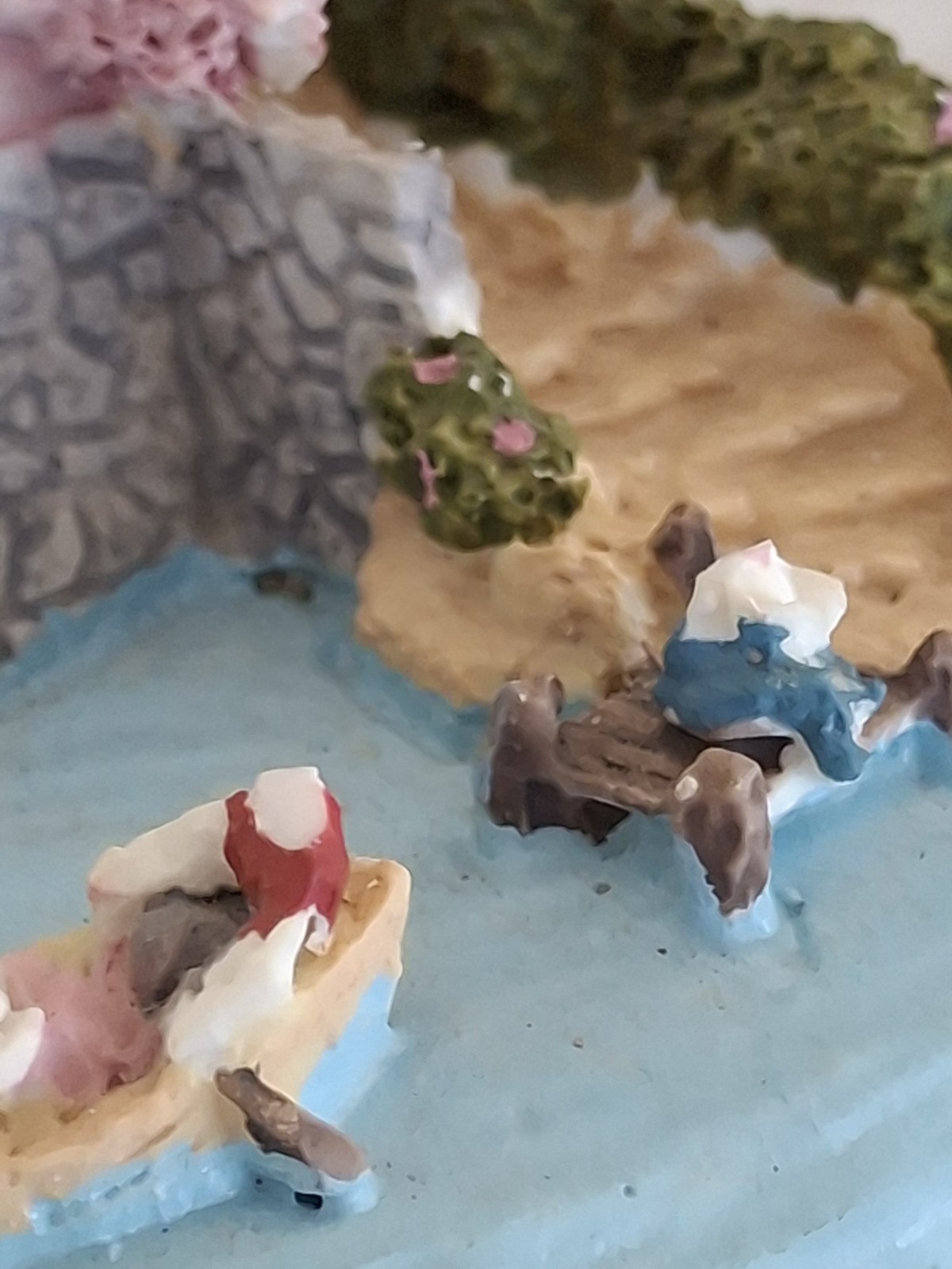 Pueblo Encantado El Molino Pedro’s Mill Miniature Resin House Water Wheel READ
